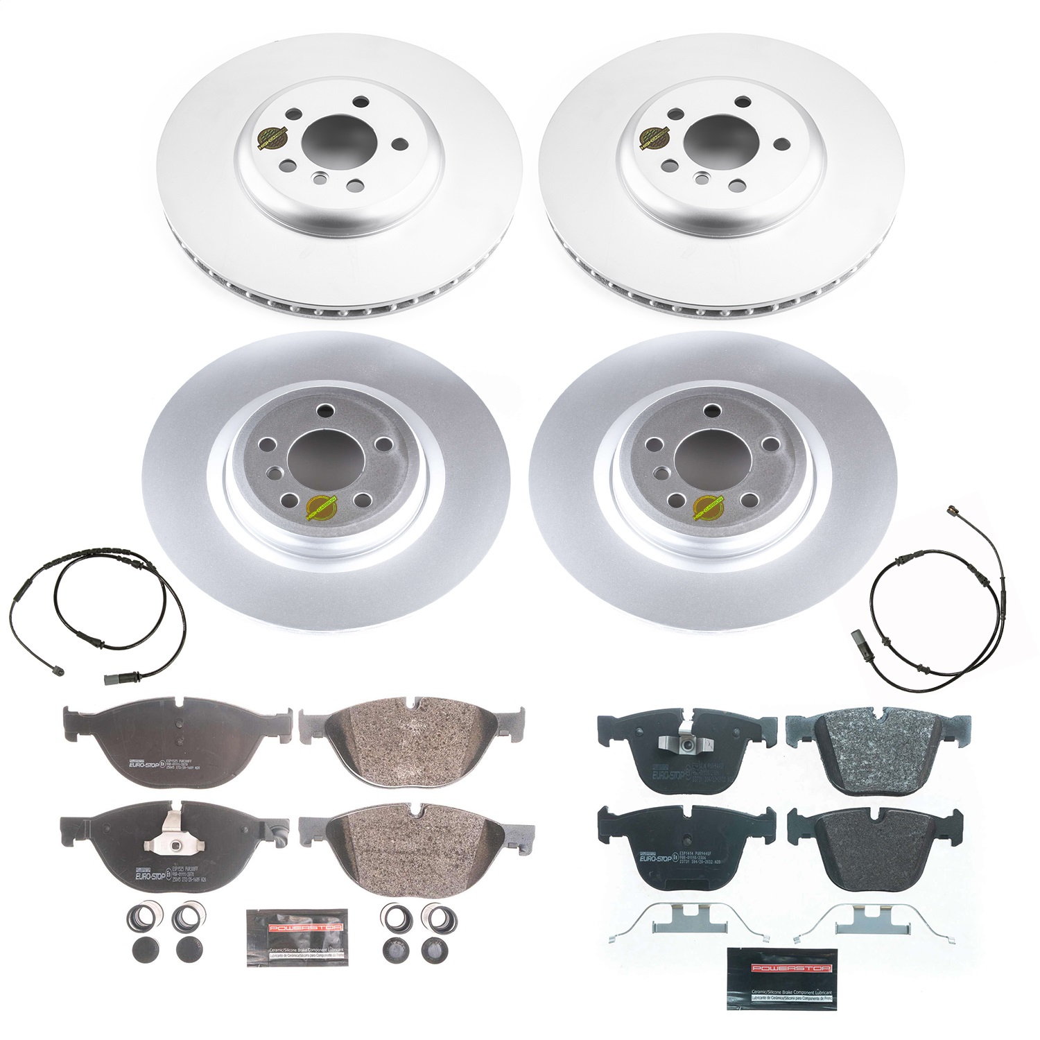 Power Stop - ESK7098 - Front and Rear - Disc Brake Pad and Rotor Kit
