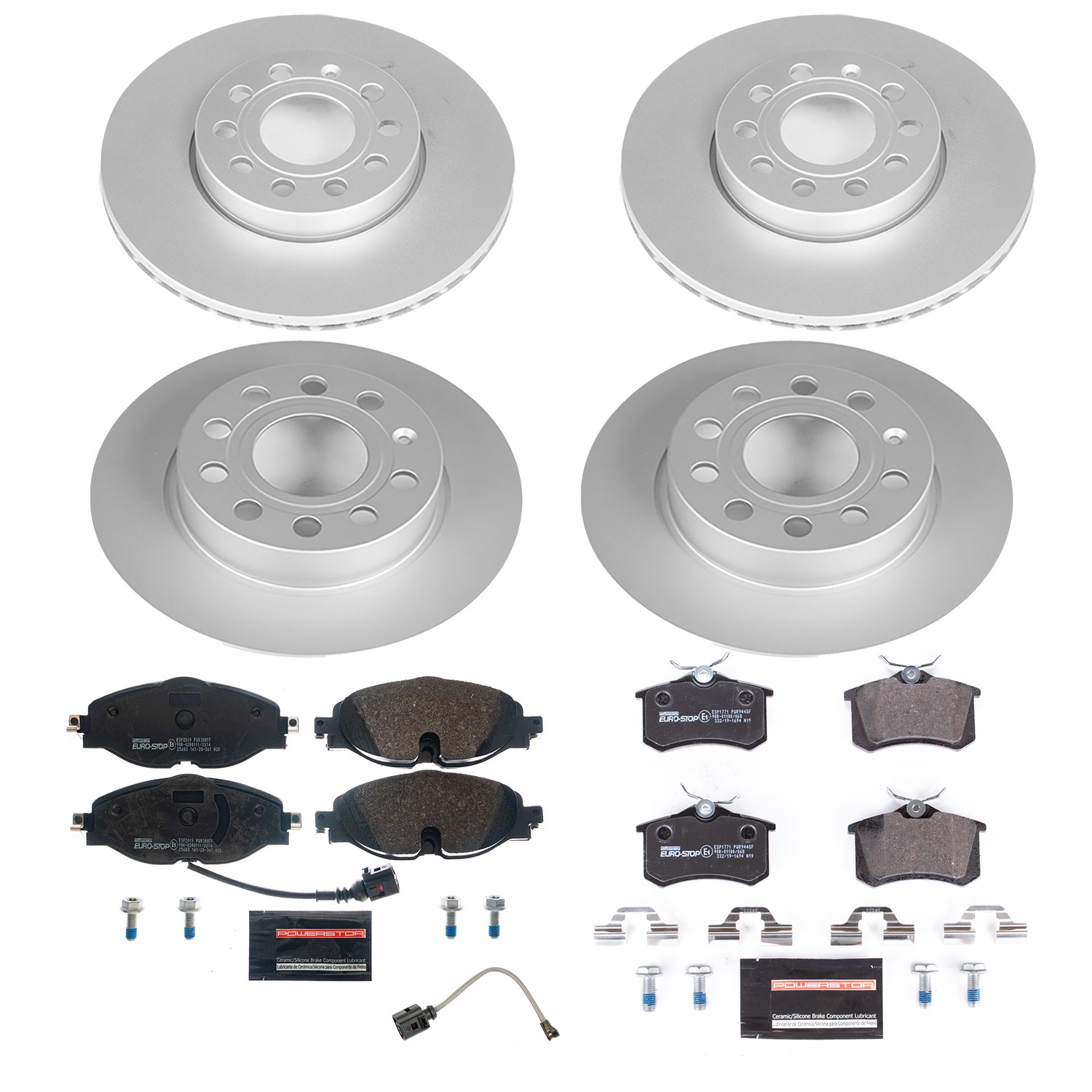 Power Stop - ESK7109 - Front and Rear - Disc Brake Pad and Rotor Kit