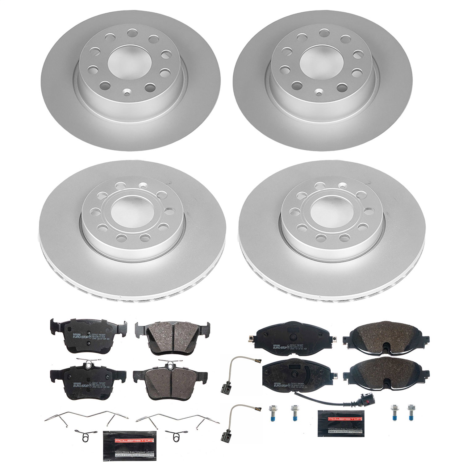 Power Stop - ESK7111 - Front and Rear - Disc Brake Pad and Rotor Kit