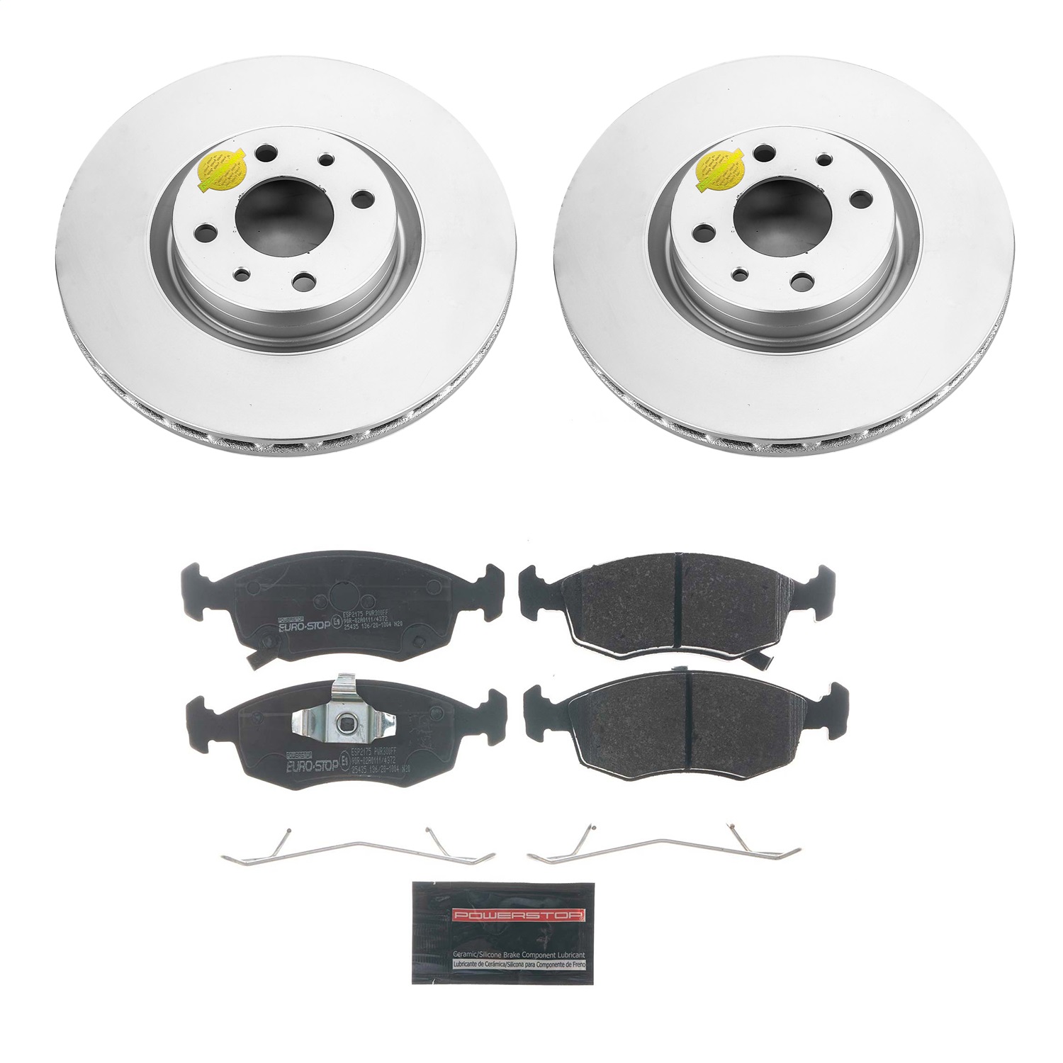 Power Stop - ESK7168 - Front - Disc Brake Pad and Rotor Kit
