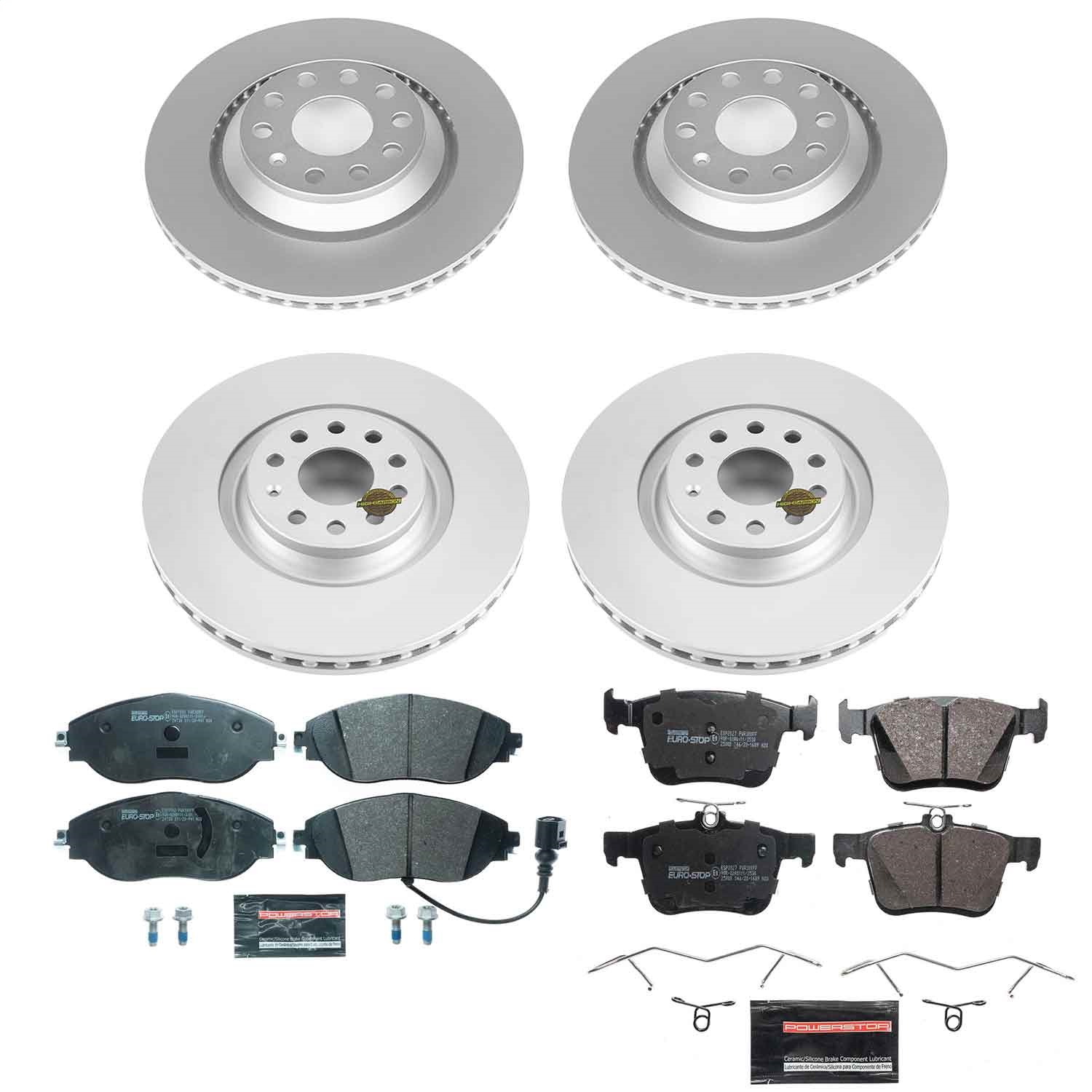 Power Stop - ESK7253 - Front and Rear - Disc Brake Pad and Rotor Kit