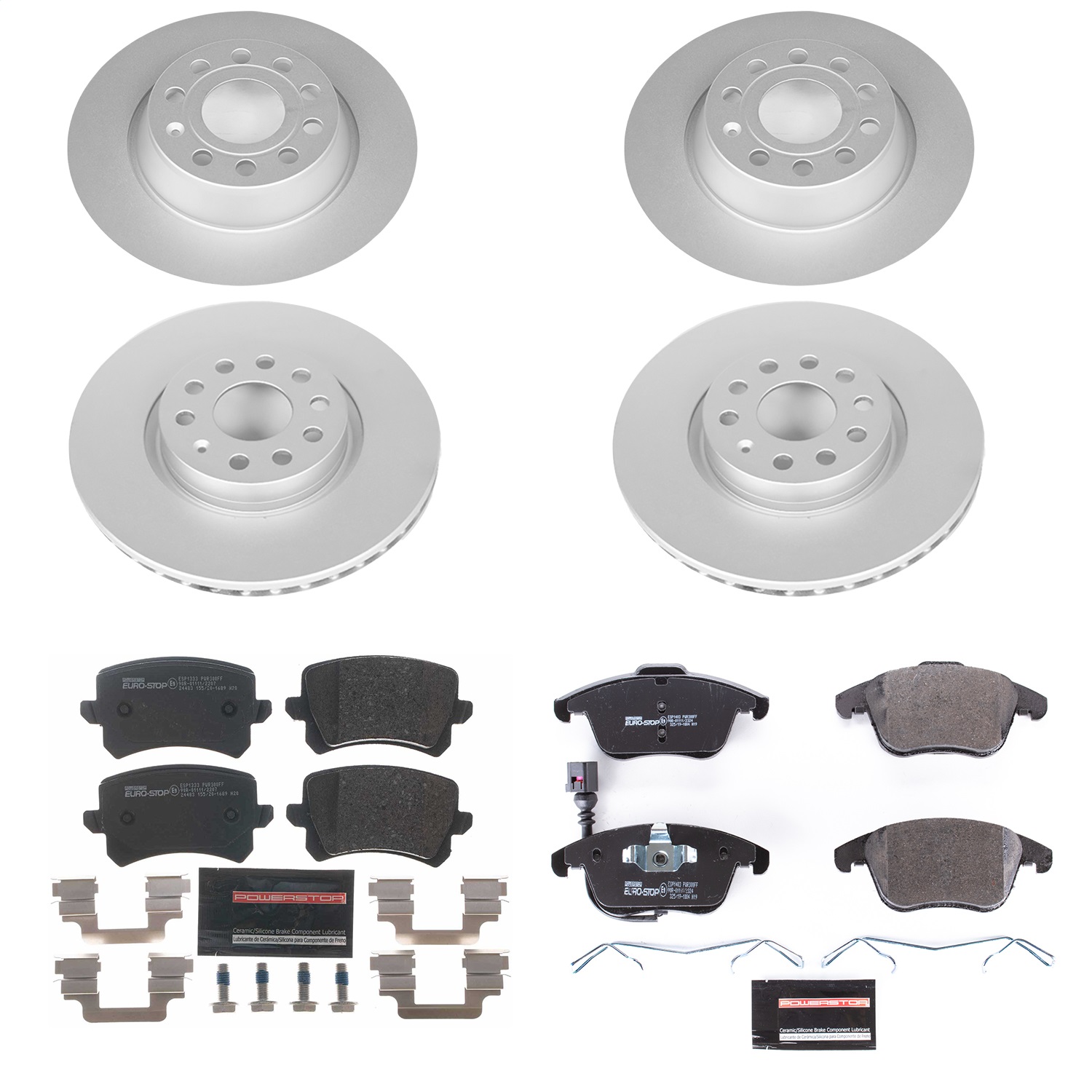 Power Stop - ESK7339 - Front and Rear - Disc Brake Pad and Rotor Kit