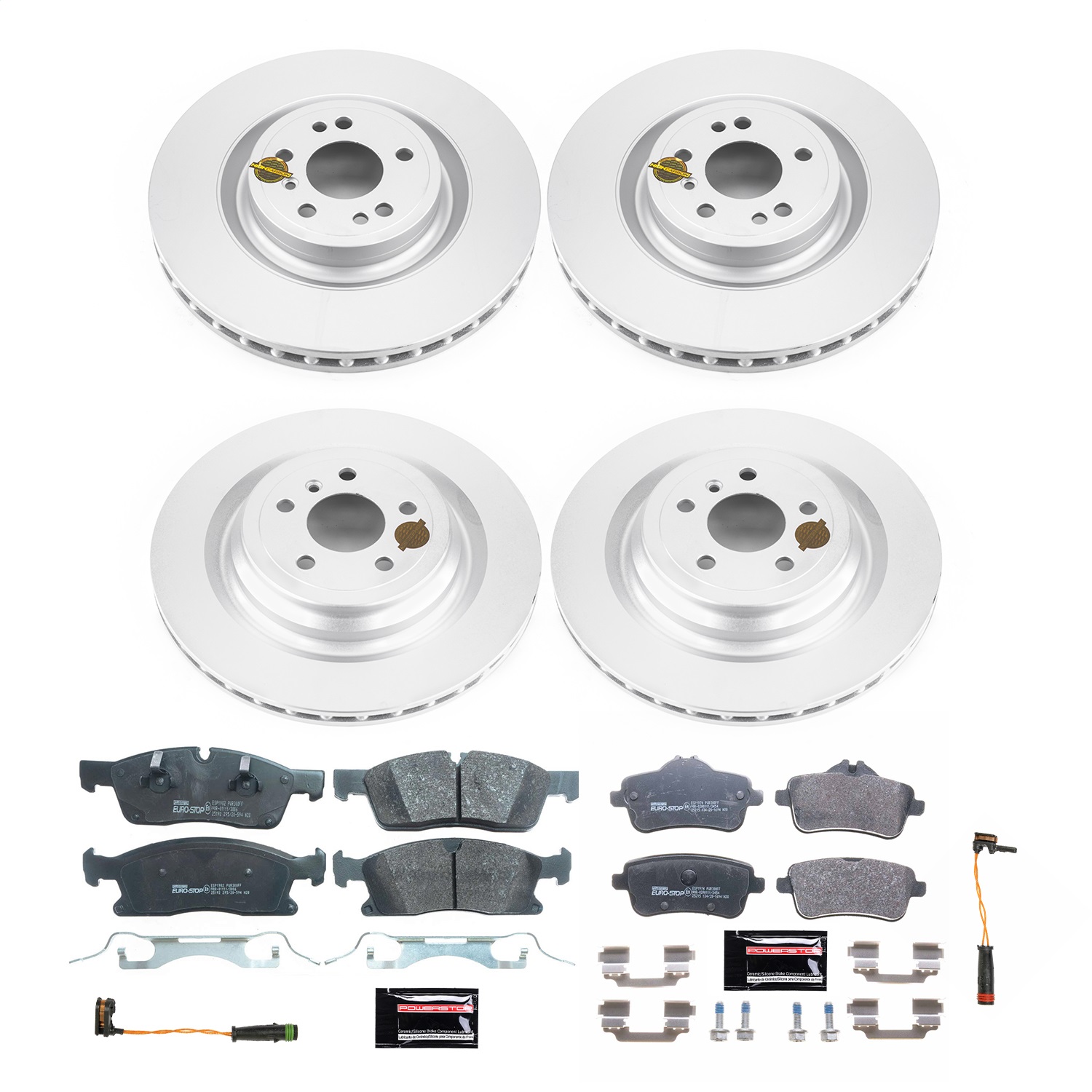 Power Stop - ESK7445 - Front and Rear - Disc Brake Pad and Rotor Kit