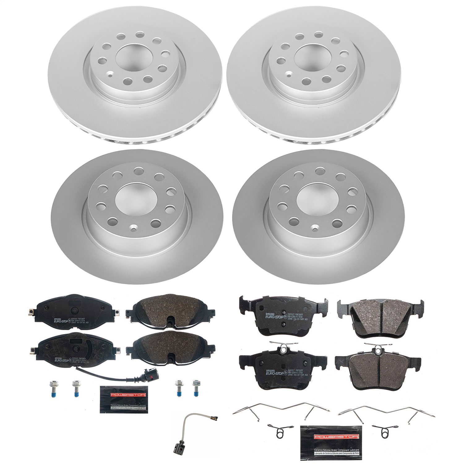 Power Stop - ESK7502 - Front and Rear - Disc Brake Pad and Rotor Kit