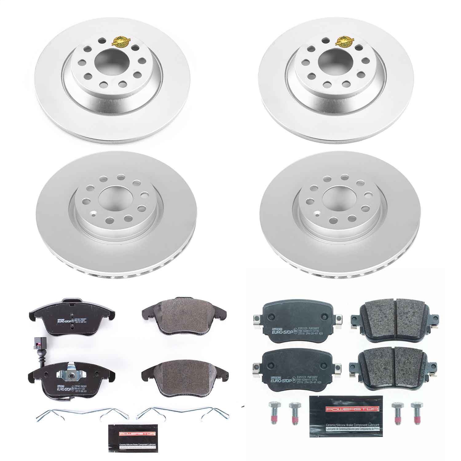 Power Stop - ESK7537 - Front and Rear - Disc Brake Pad and Rotor Kit