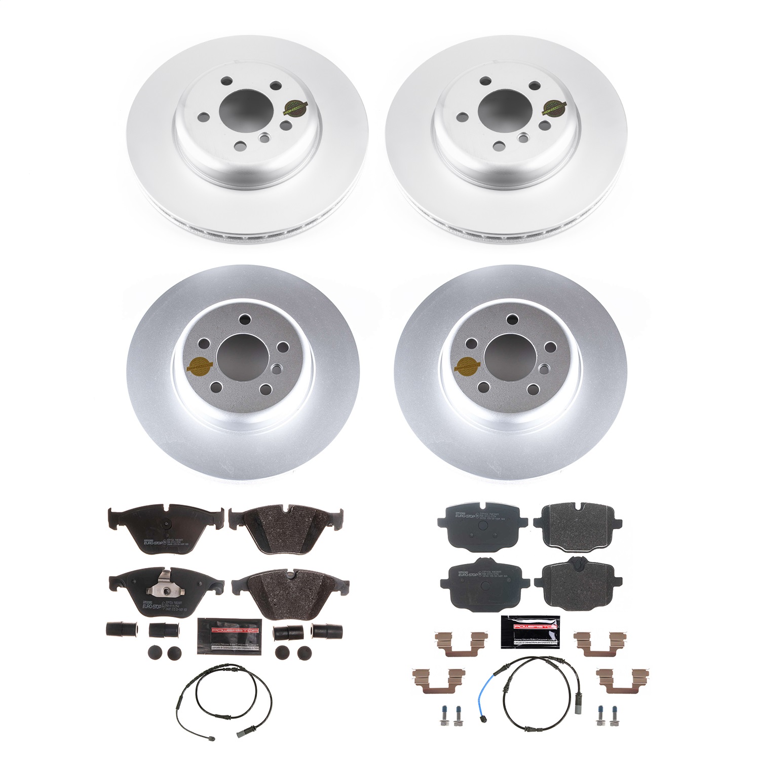 Power Stop - ESK7552 - Front and Rear - Disc Brake Pad and Rotor Kit