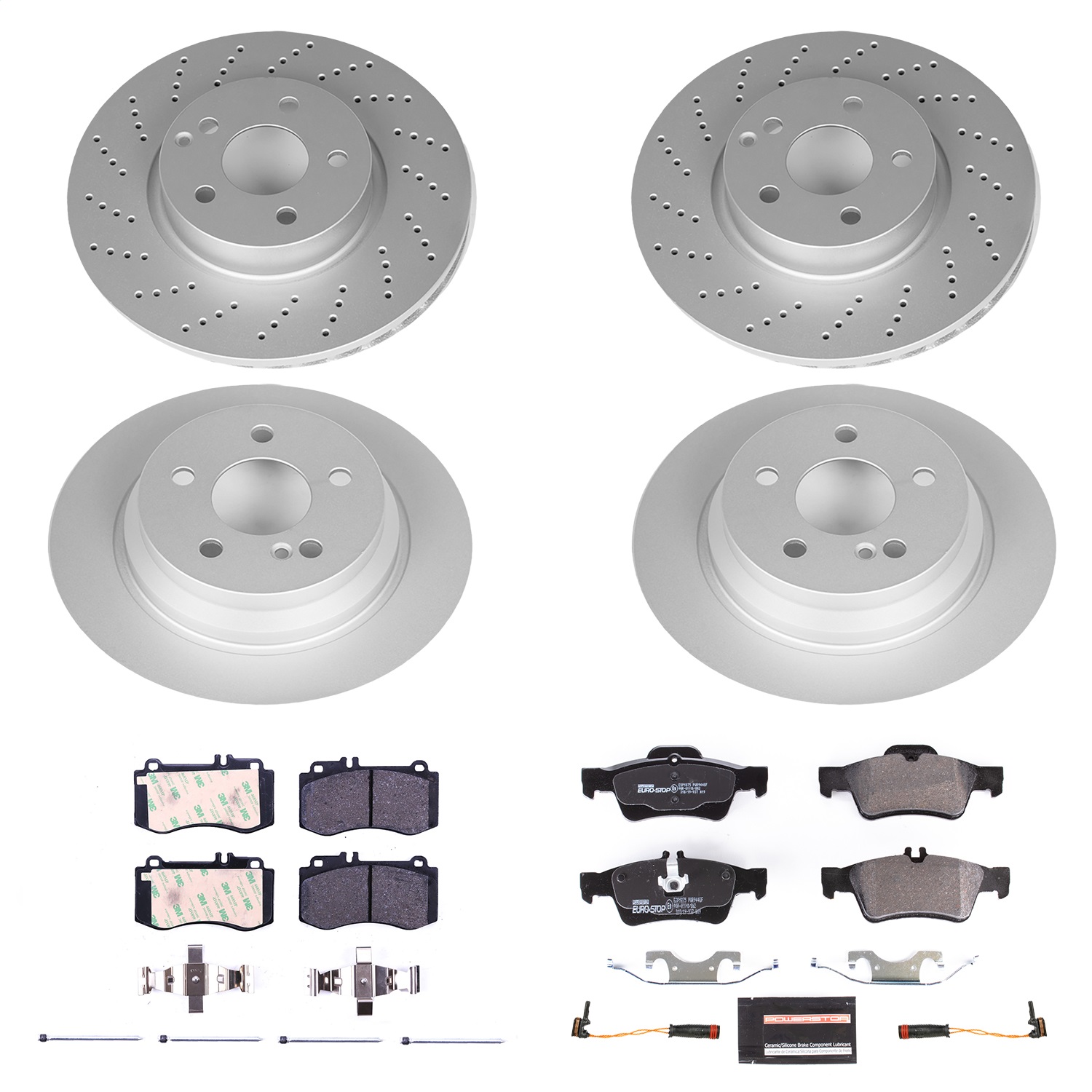 Power Stop - ESK7612 - Front and Rear - Disc Brake Pad and Rotor Kit