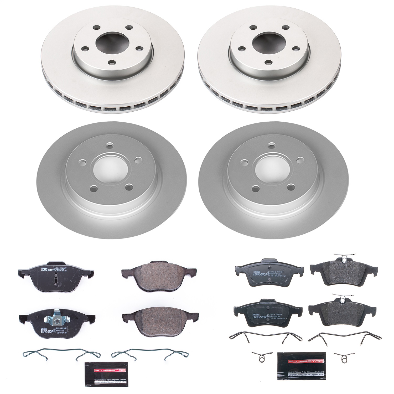 Power Stop - ESK7635 - Front and Rear - Disc Brake Pad and Rotor Kit