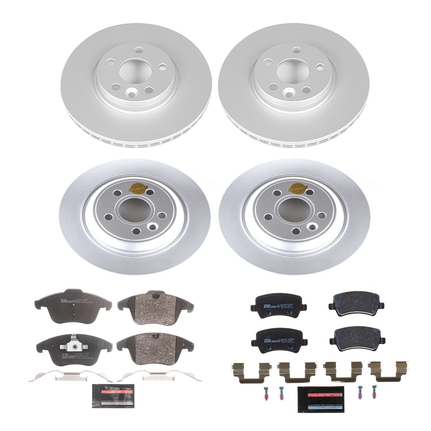 Power Stop - ESK7636 - Front and Rear - Disc Brake Pad and Rotor Kit