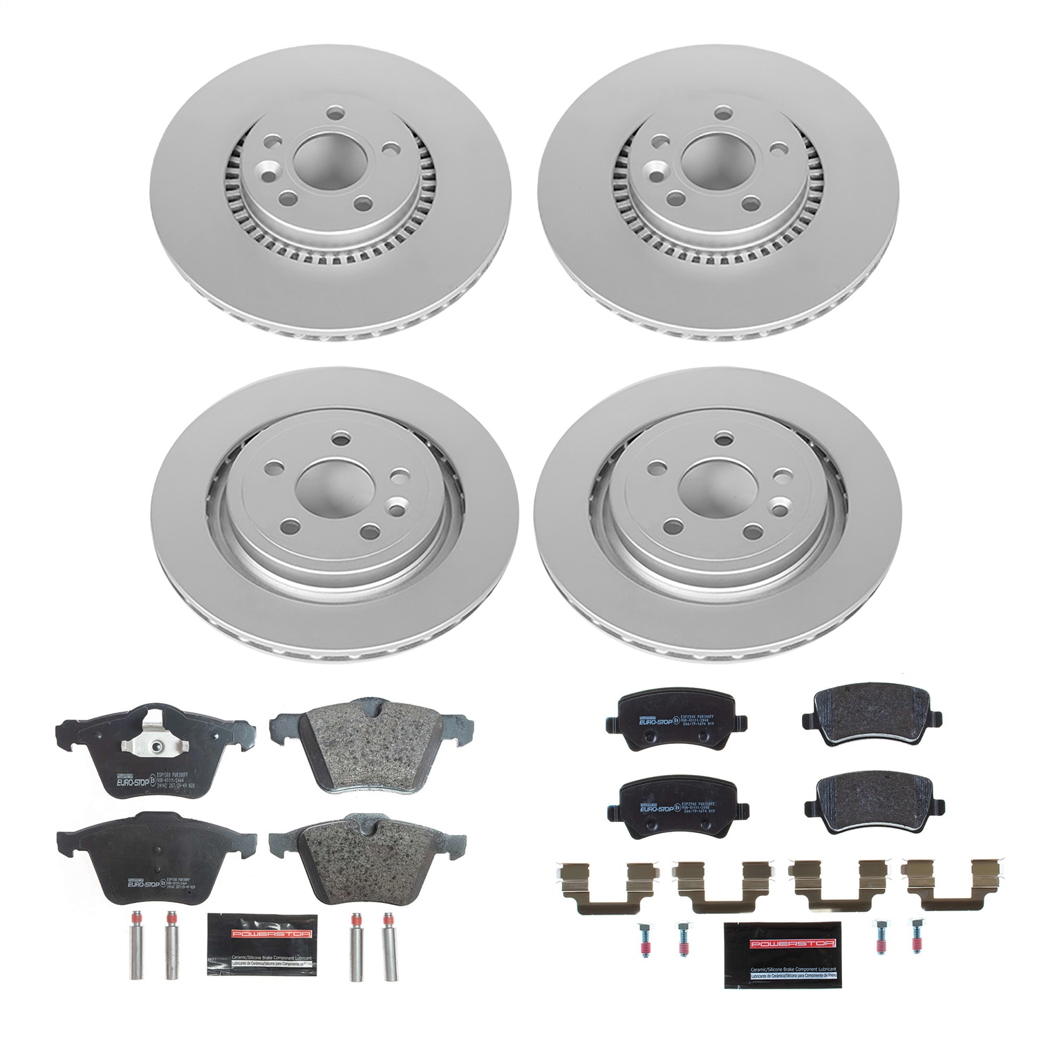 Power Stop - ESK7637 - Front and Rear - Disc Brake Pad and Rotor Kit