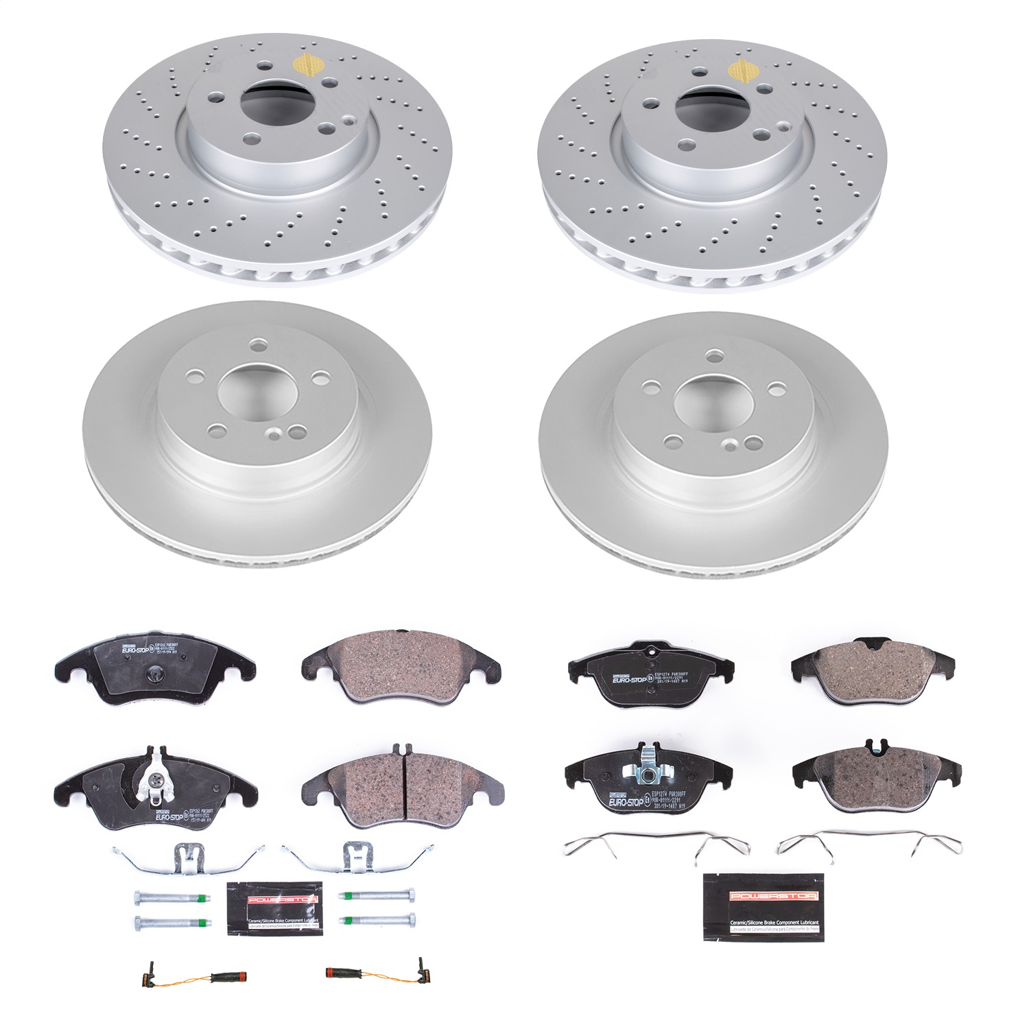 Power Stop - ESK7760 - Front and Rear - Disc Brake Pad and Rotor Kit