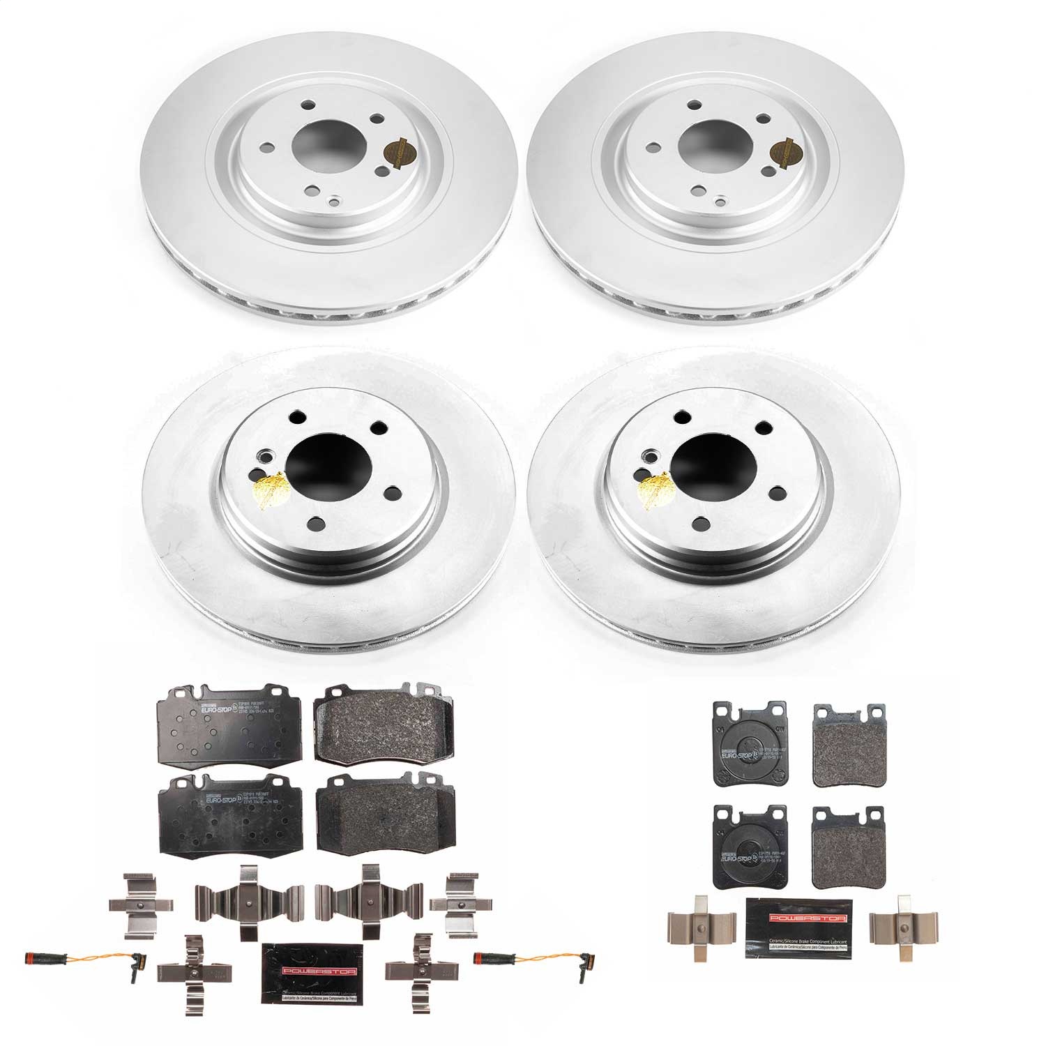 Power Stop - ESK7828 - Front and Rear - Disc Brake Pad and Rotor Kit