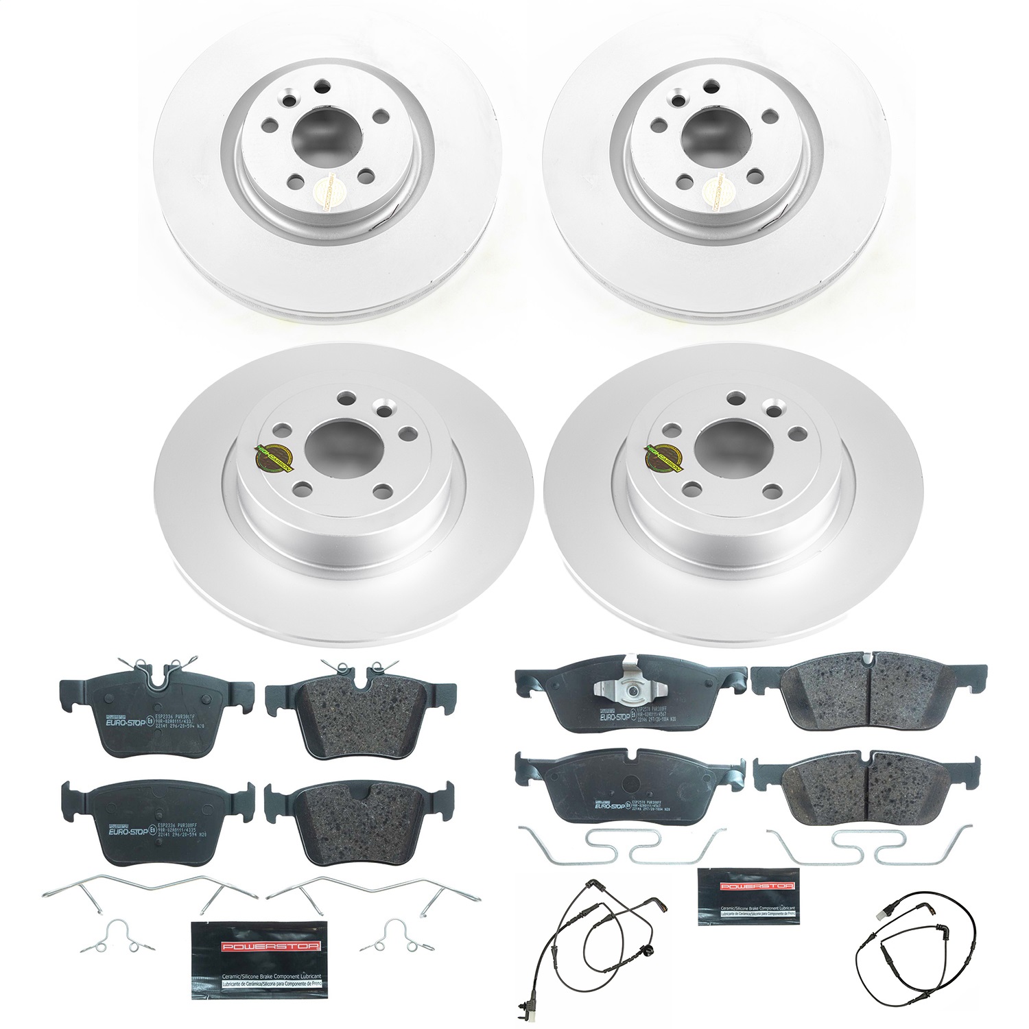 Power Stop - ESK7992 - Front and Rear - Disc Brake Pad and Rotor Kit