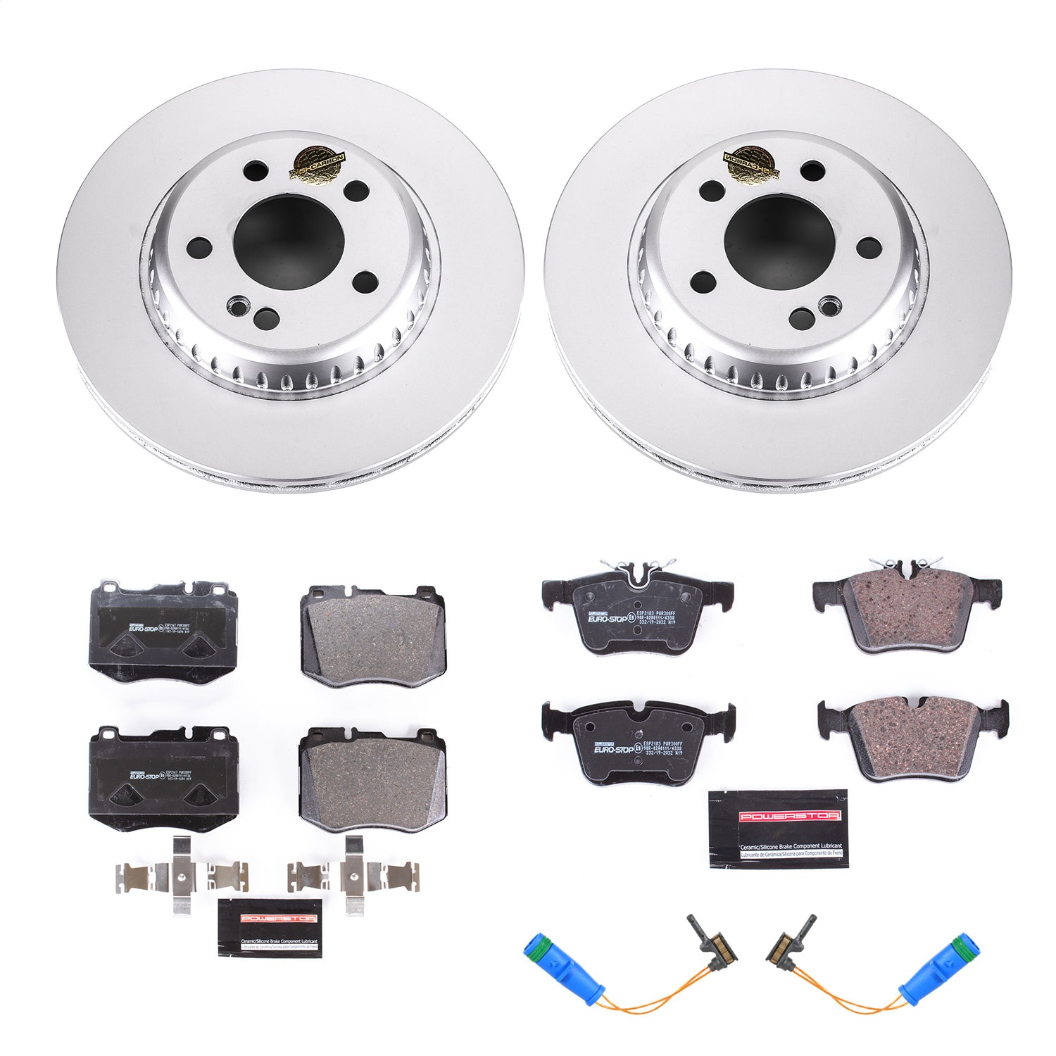 Power Stop - ESK8050 - Front and Rear - Disc Brake Pad and Rotor Kit