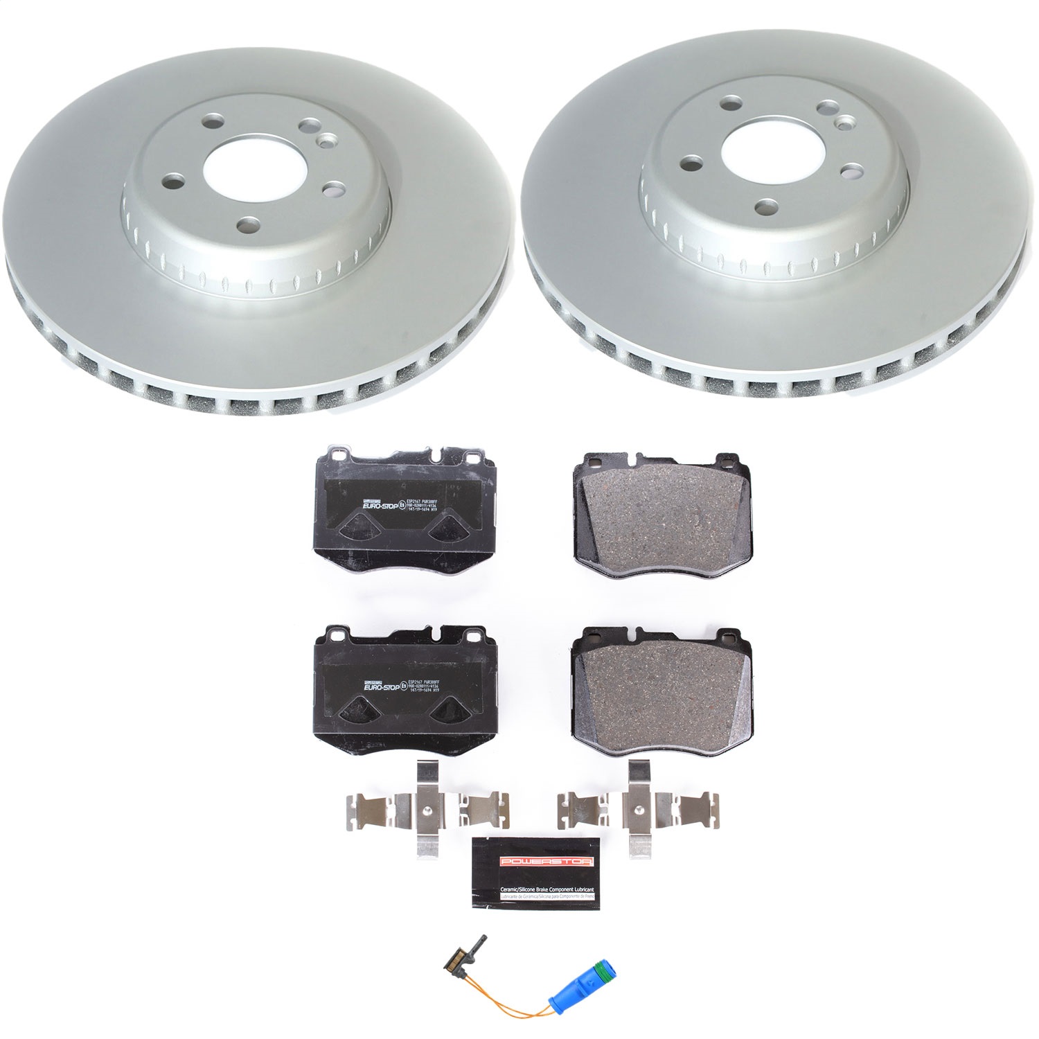 Power Stop - ESK8073 - Front - Disc Brake Pad and Rotor Kit