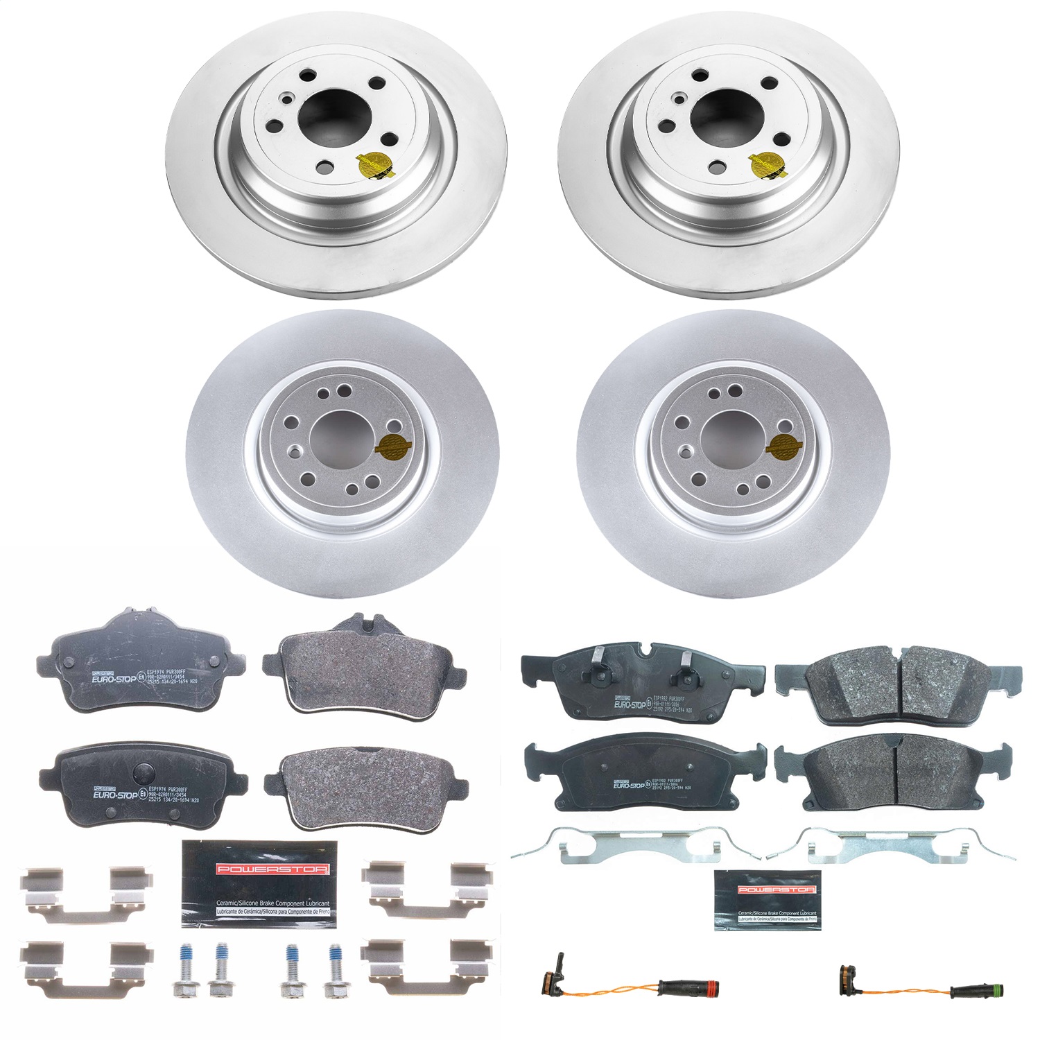 Power Stop - ESK8115 - Front and Rear - Disc Brake Pad and Rotor Kit