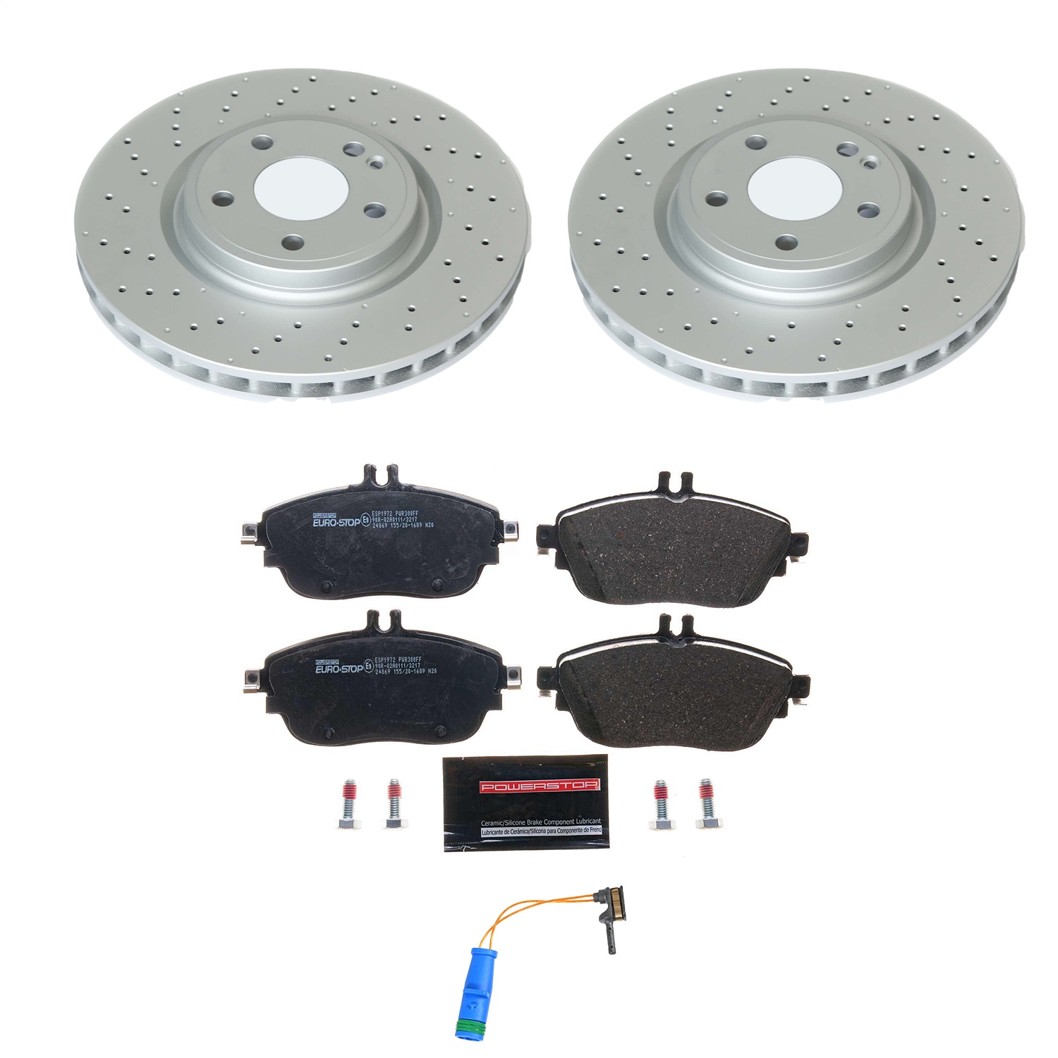 Power Stop - ESK8266 - Front - Disc Brake Pad and Rotor Kit