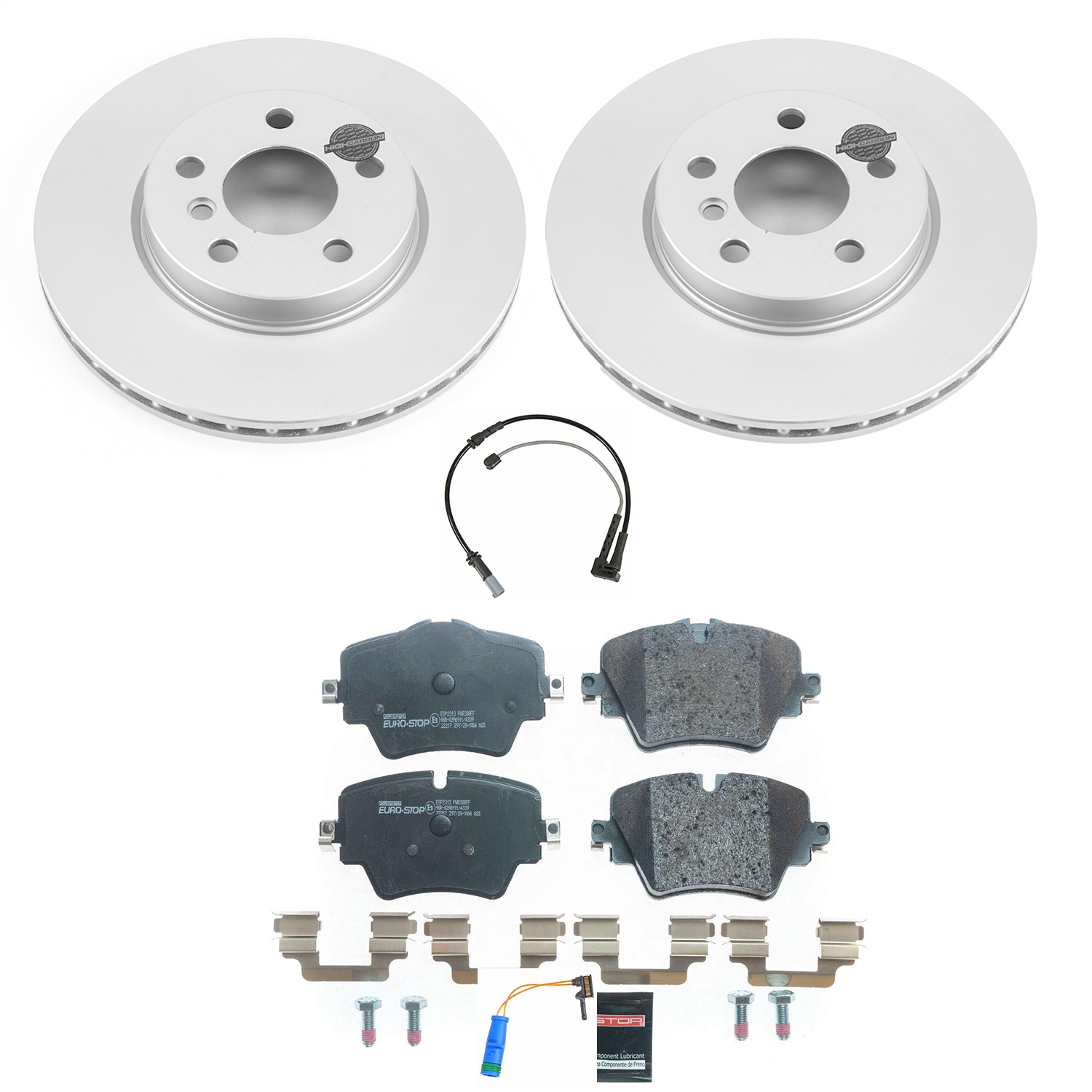 Power Stop - ESK8323 - Front - Disc Brake Pad and Rotor Kit