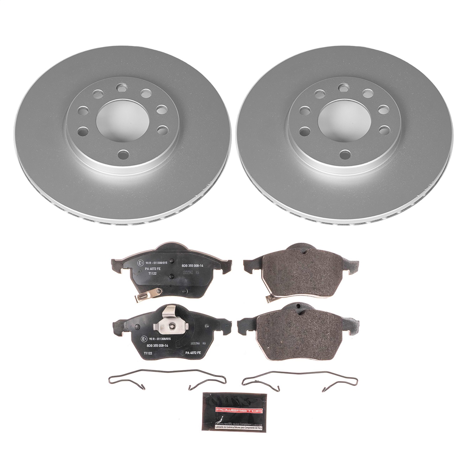 Power Stop - ESK834 - Front - Disc Brake Pad and Rotor Kit