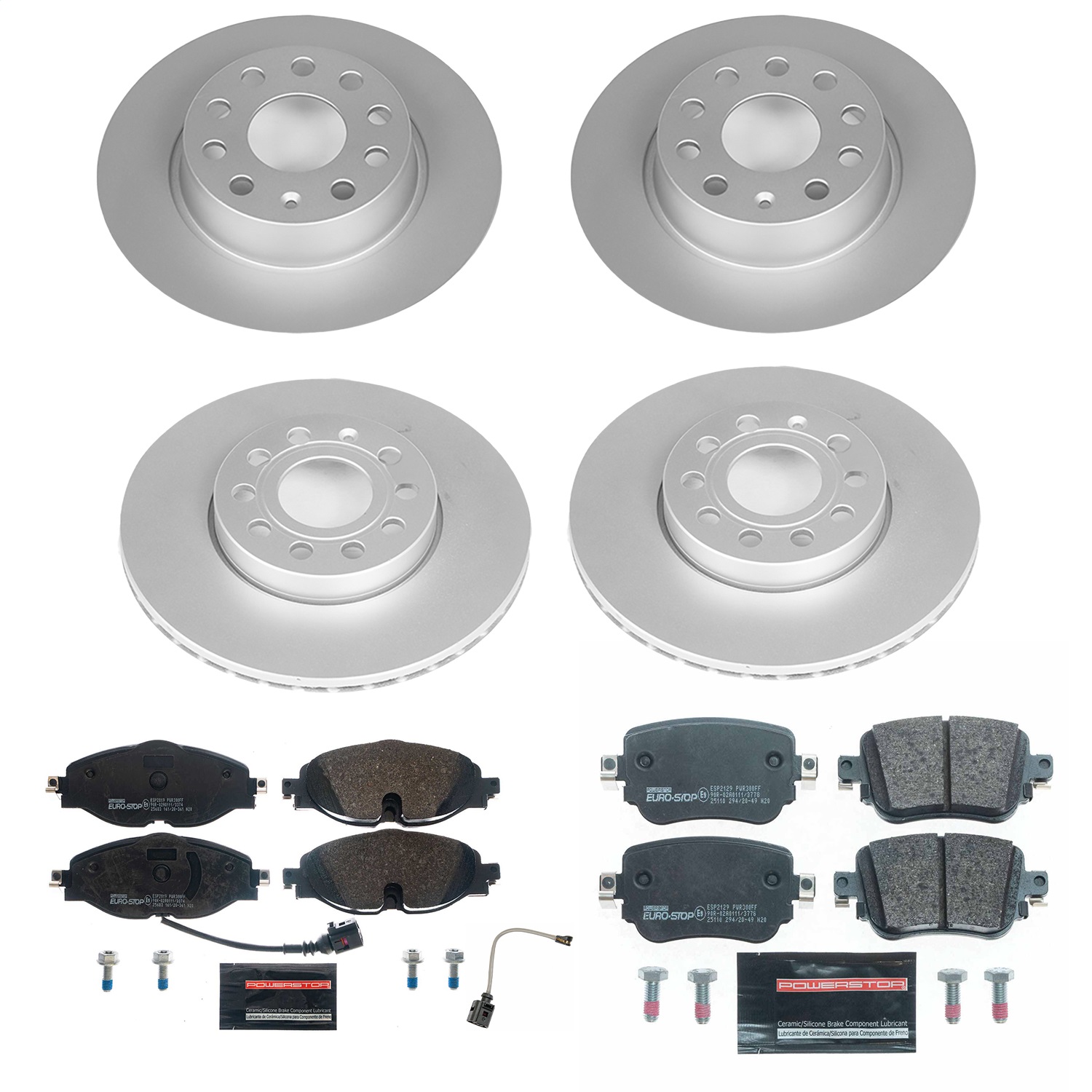 Power Stop - ESK8363 - Front and Rear - Disc Brake Pad and Rotor Kit
