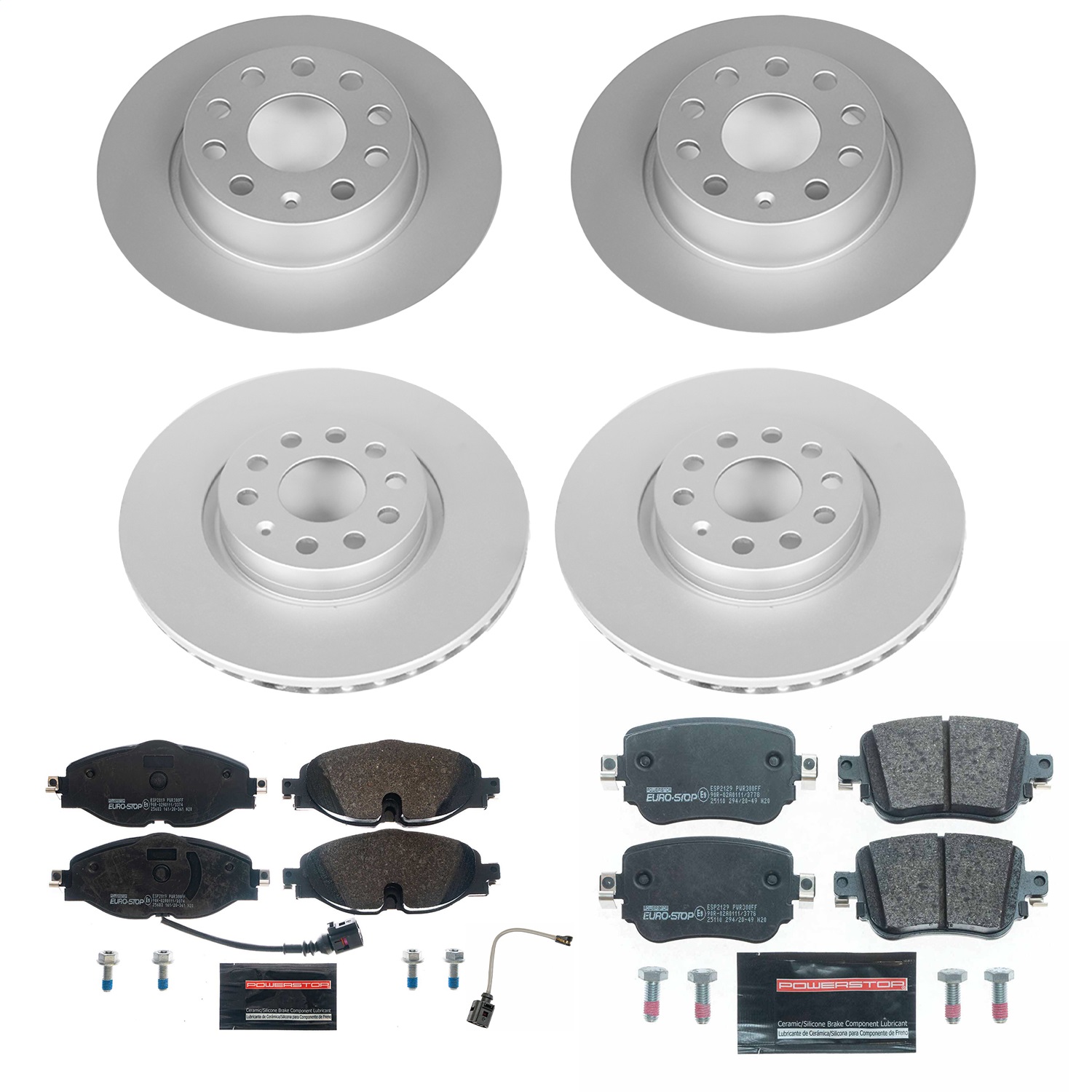Power Stop - ESK8364 - Front and Rear - Disc Brake Pad and Rotor Kit