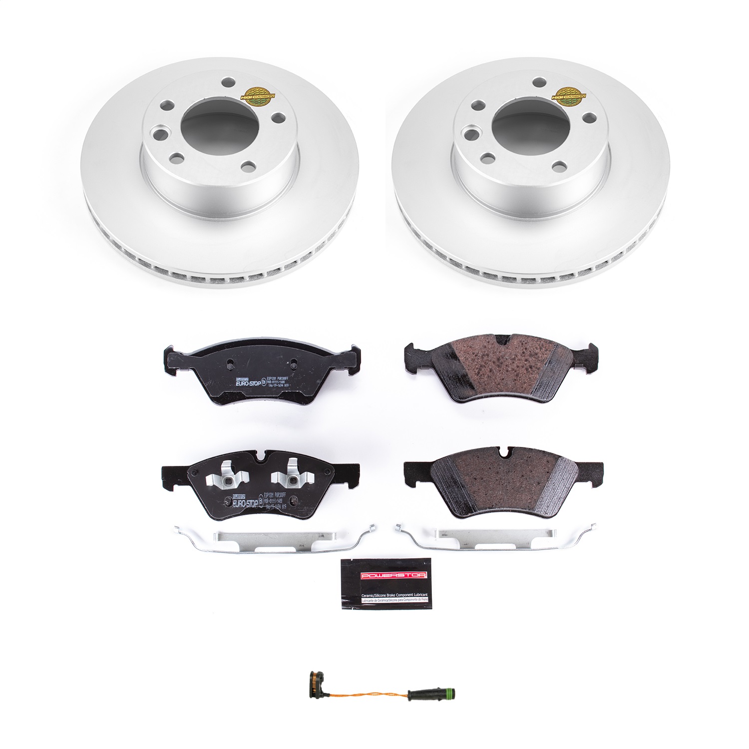 Power Stop - ESK8420 - Front - Disc Brake Pad and Rotor Kit