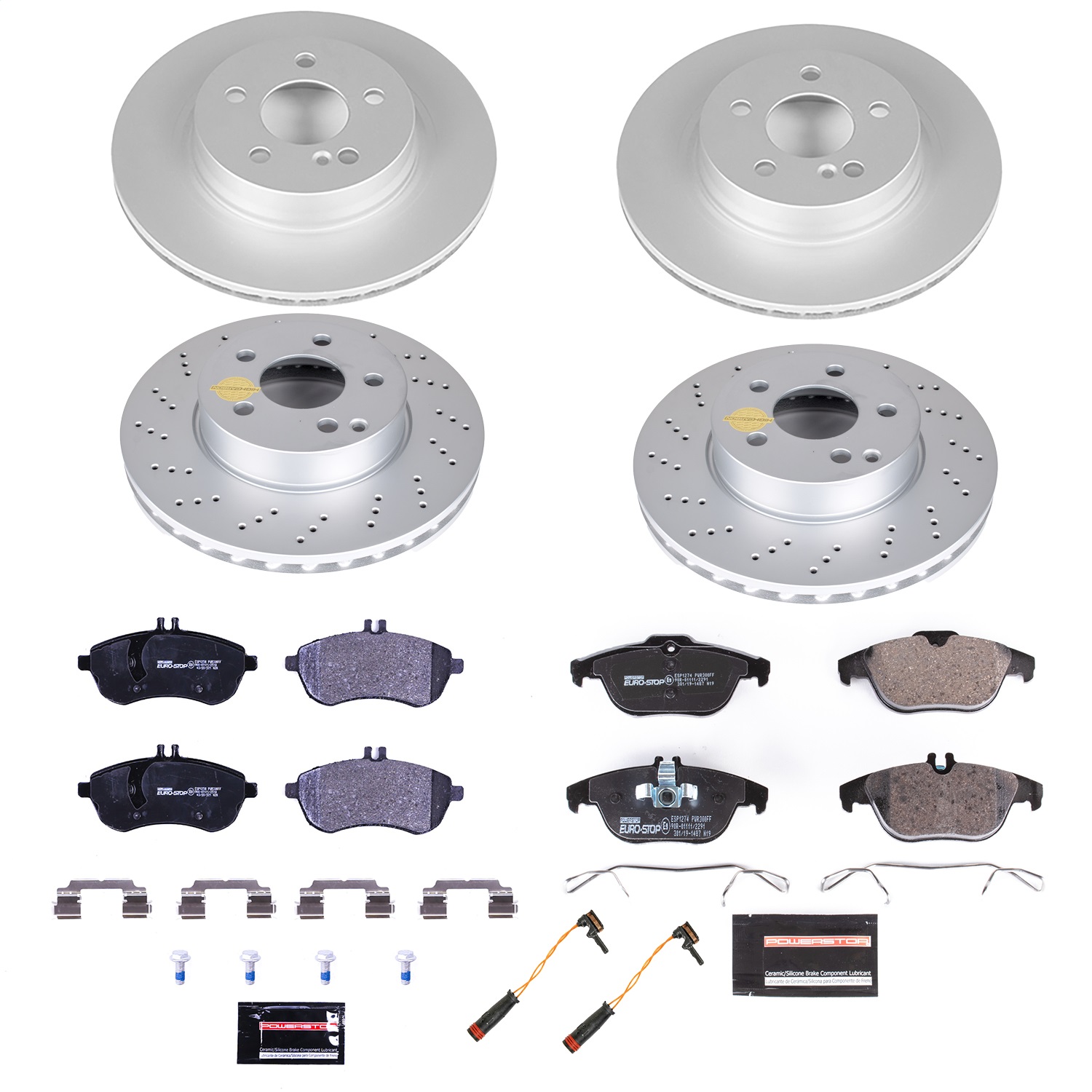 Power Stop - ESK8439 - Front and Rear - Disc Brake Pad and Rotor Kit