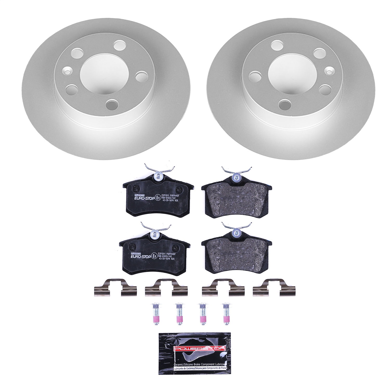 Power Stop - ESK848 - Rear - Disc Brake Pad and Rotor Kit
