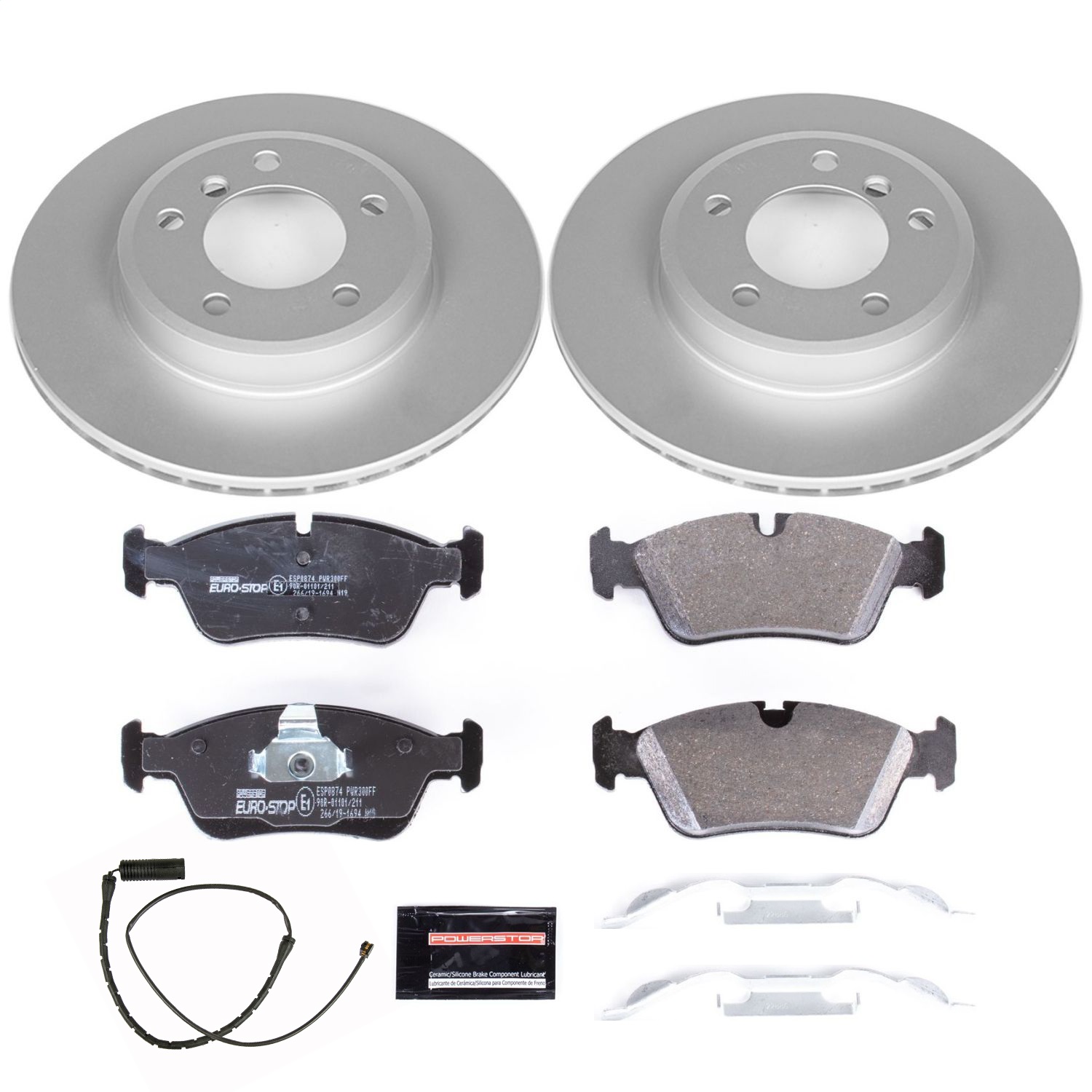 Power Stop - ESK867 - Front - Disc Brake Pad and Rotor Kit