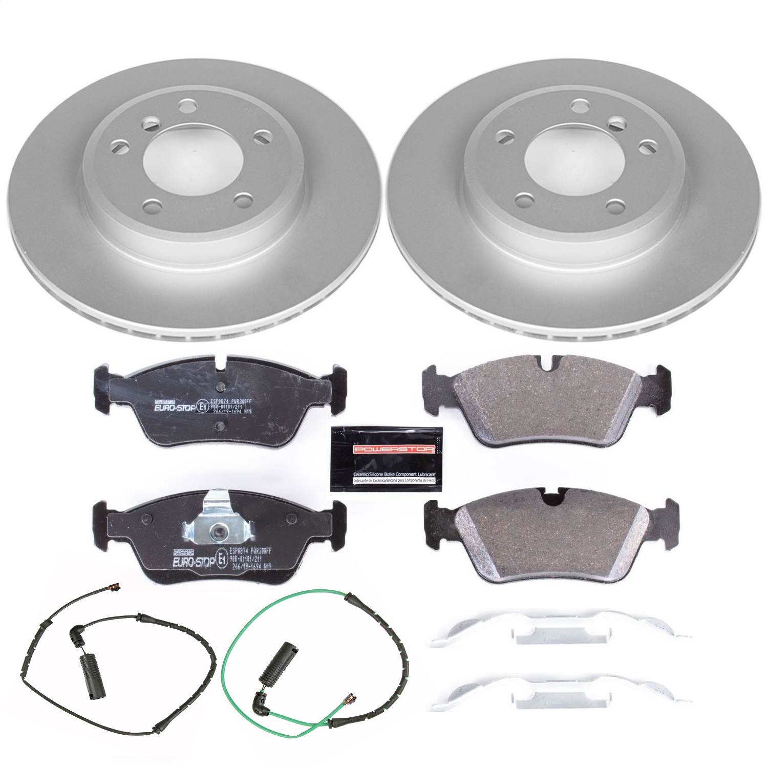 Power Stop - ESK868 - Front - Disc Brake Pad and Rotor Kit