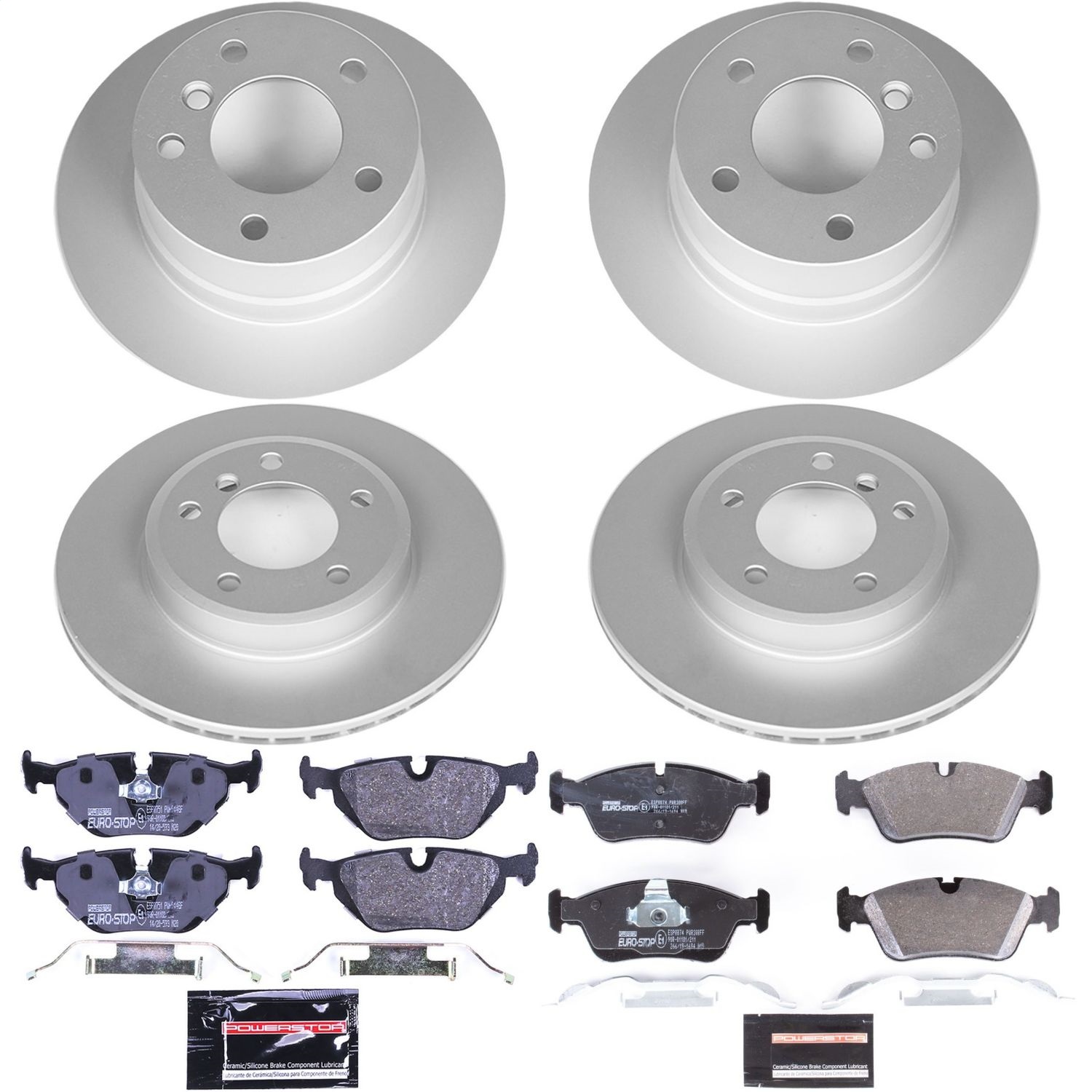 Power Stop - ESK870 - Front and Rear - Disc Brake Pad and Rotor Kit