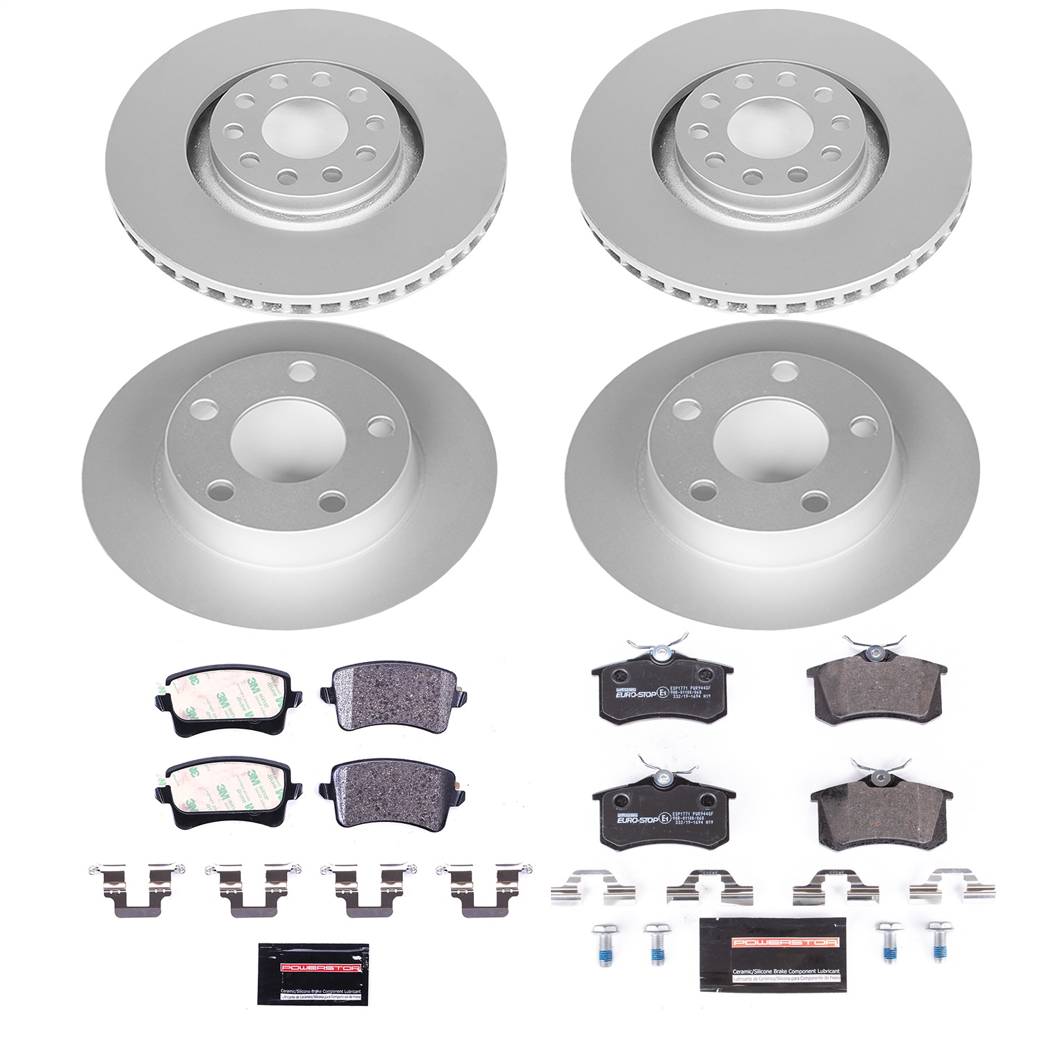 Power Stop - ESK889 - Front and Rear - Disc Brake Pad and Rotor Kit