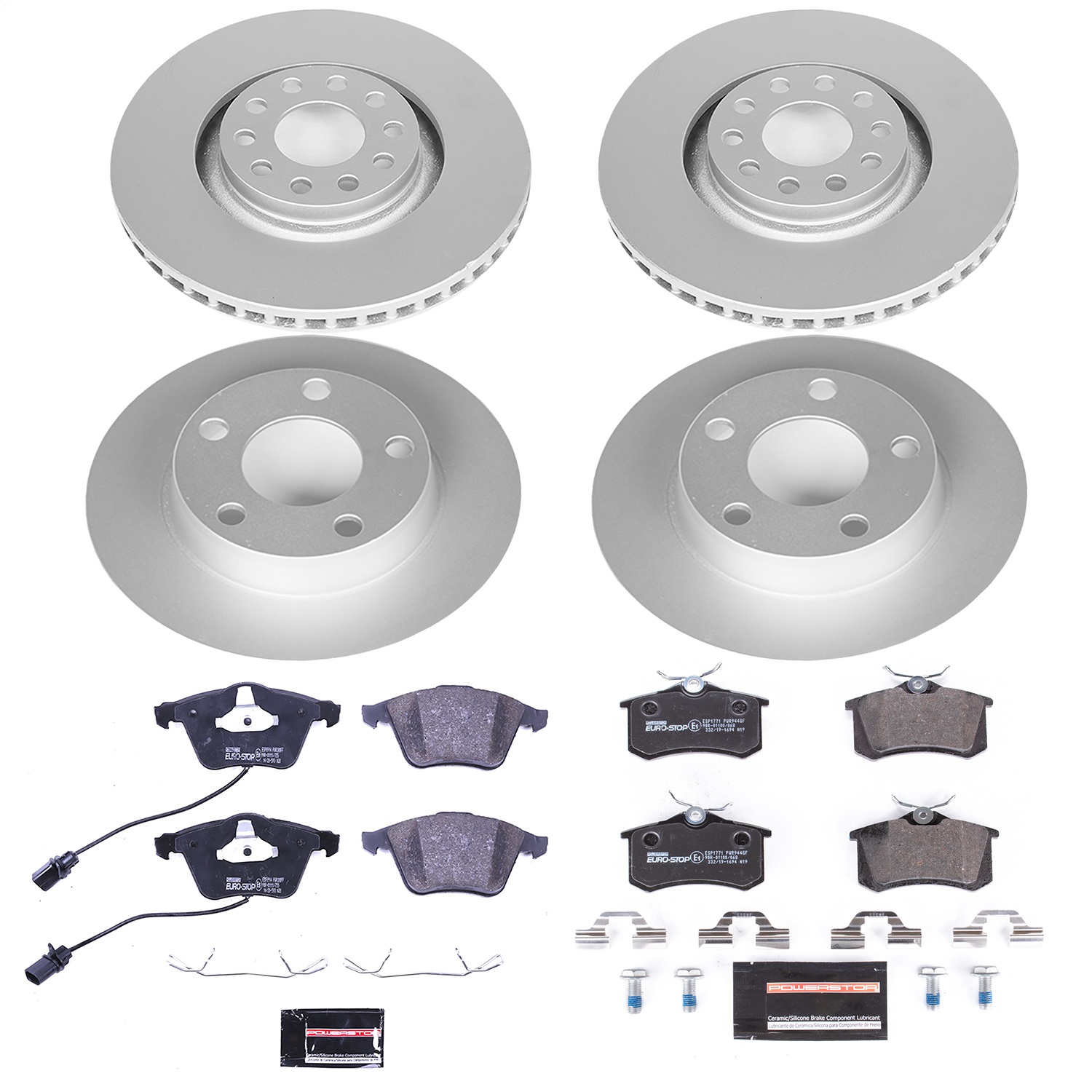 Power Stop - ESK892 - Front and Rear - Disc Brake Pad and Rotor Kit