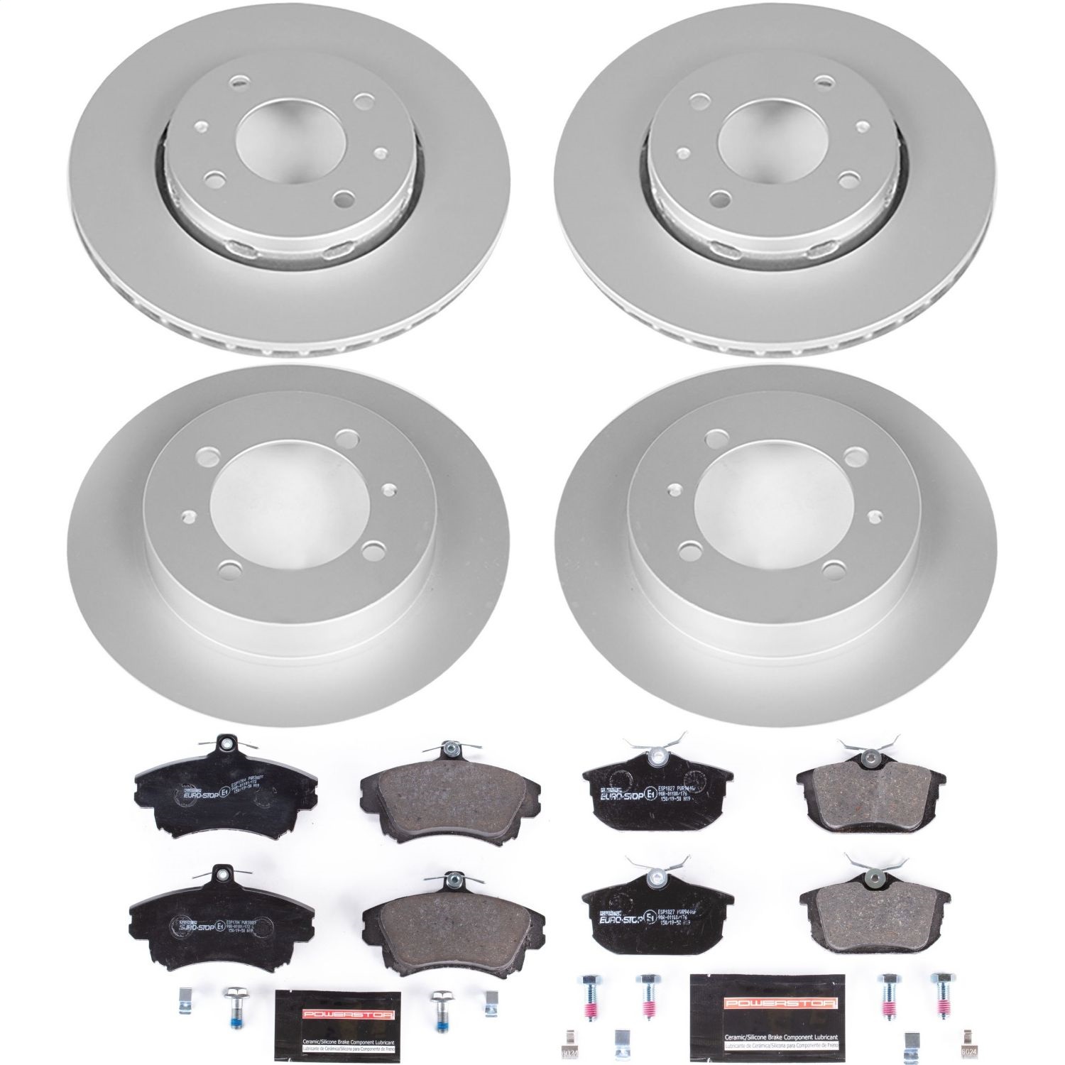 Power Stop - ESK912 - Front and Rear - Disc Brake Pad and Rotor Kit