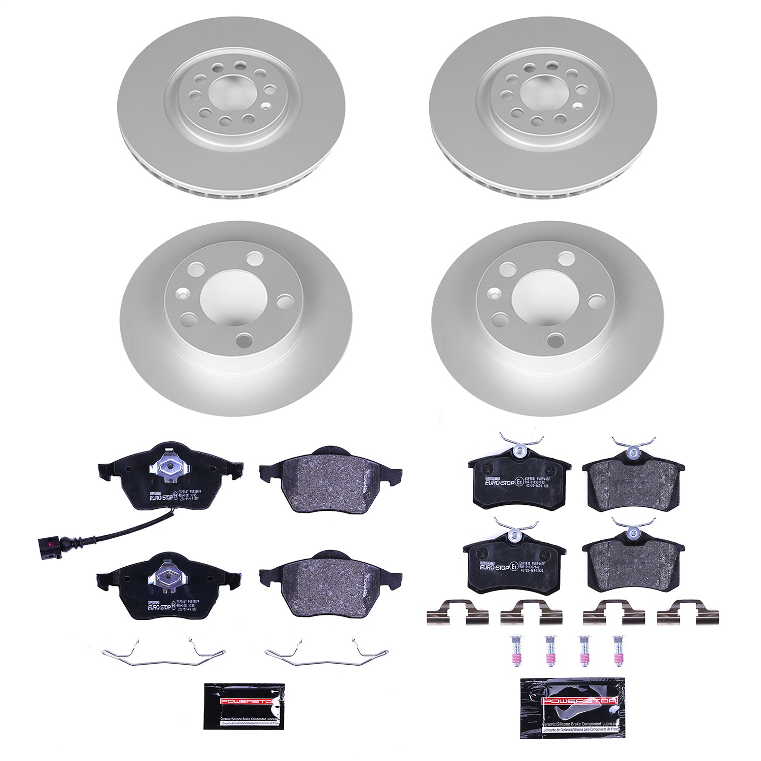 Power Stop - ESK915 - Front and Rear - Disc Brake Pad and Rotor Kit