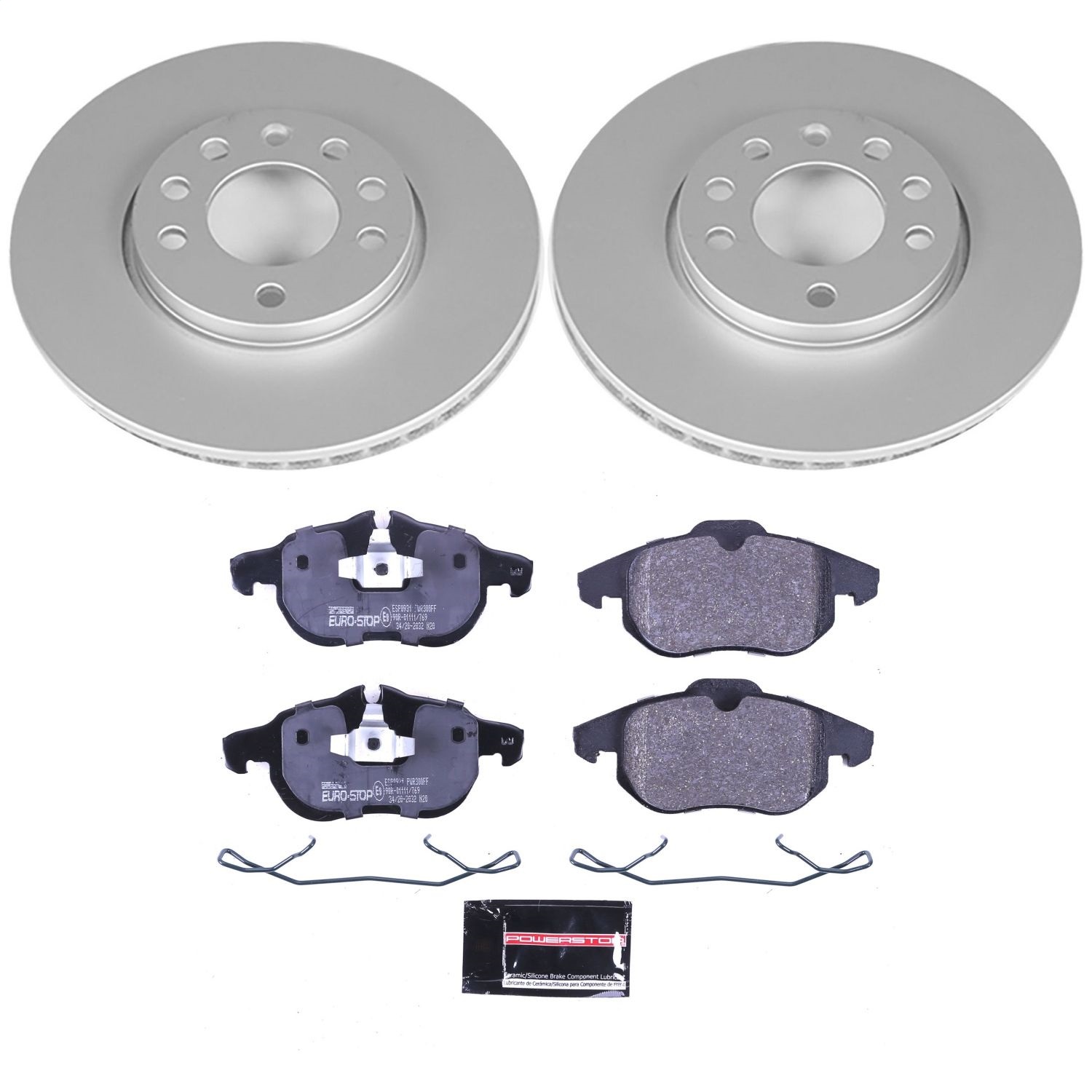 Power Stop - ESK978 - Front - Disc Brake Pad and Rotor Kit