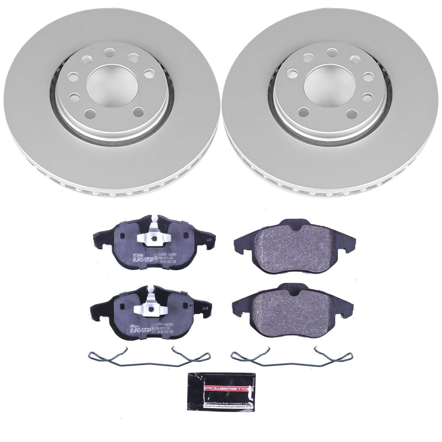 Power Stop - ESK985 - Front - Disc Brake Pad and Rotor Kit