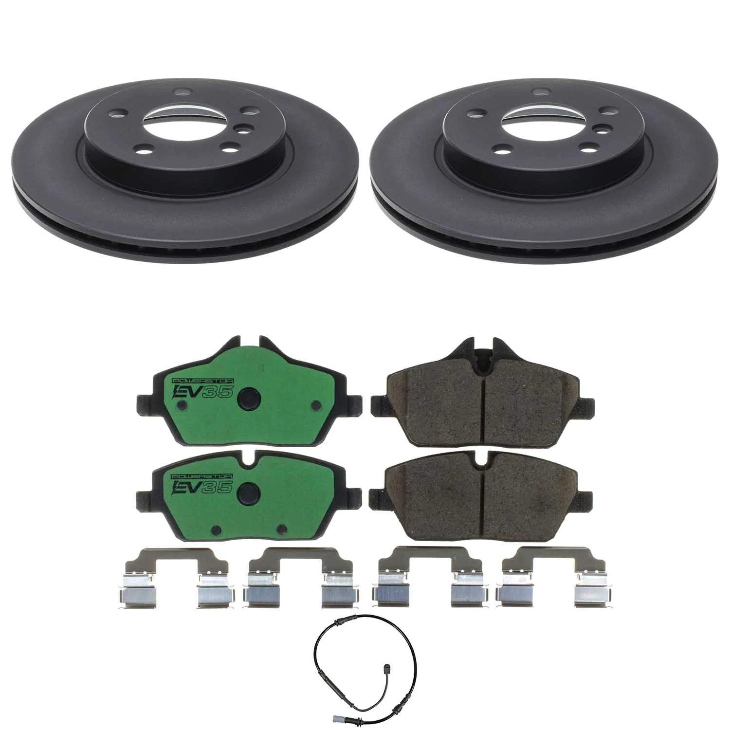 Power Stop - EVK8112 - Front - Disc Brake Pad and Rotor Kit