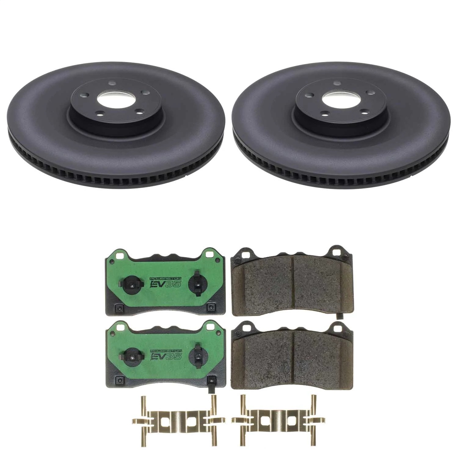 Power Stop - EVK8745 - Front - Disc Brake Pad and Rotor Kit