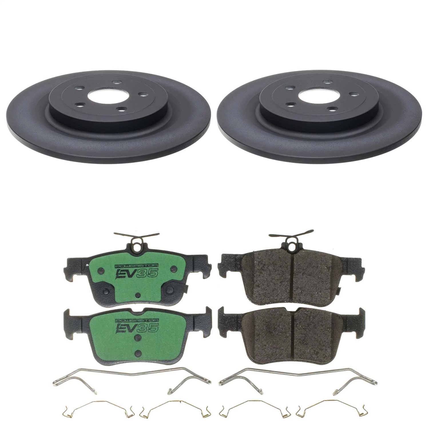 Power Stop - EVK8766 - Rear - Disc Brake Pad and Rotor Kit