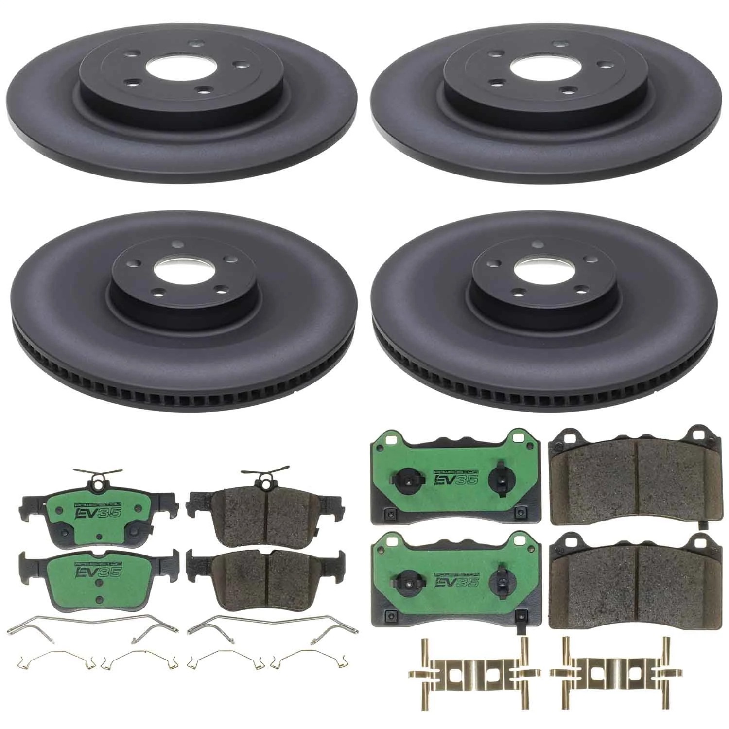 Power Stop - EVK8805 - Front and Rear - Disc Brake Pad and Rotor Kit