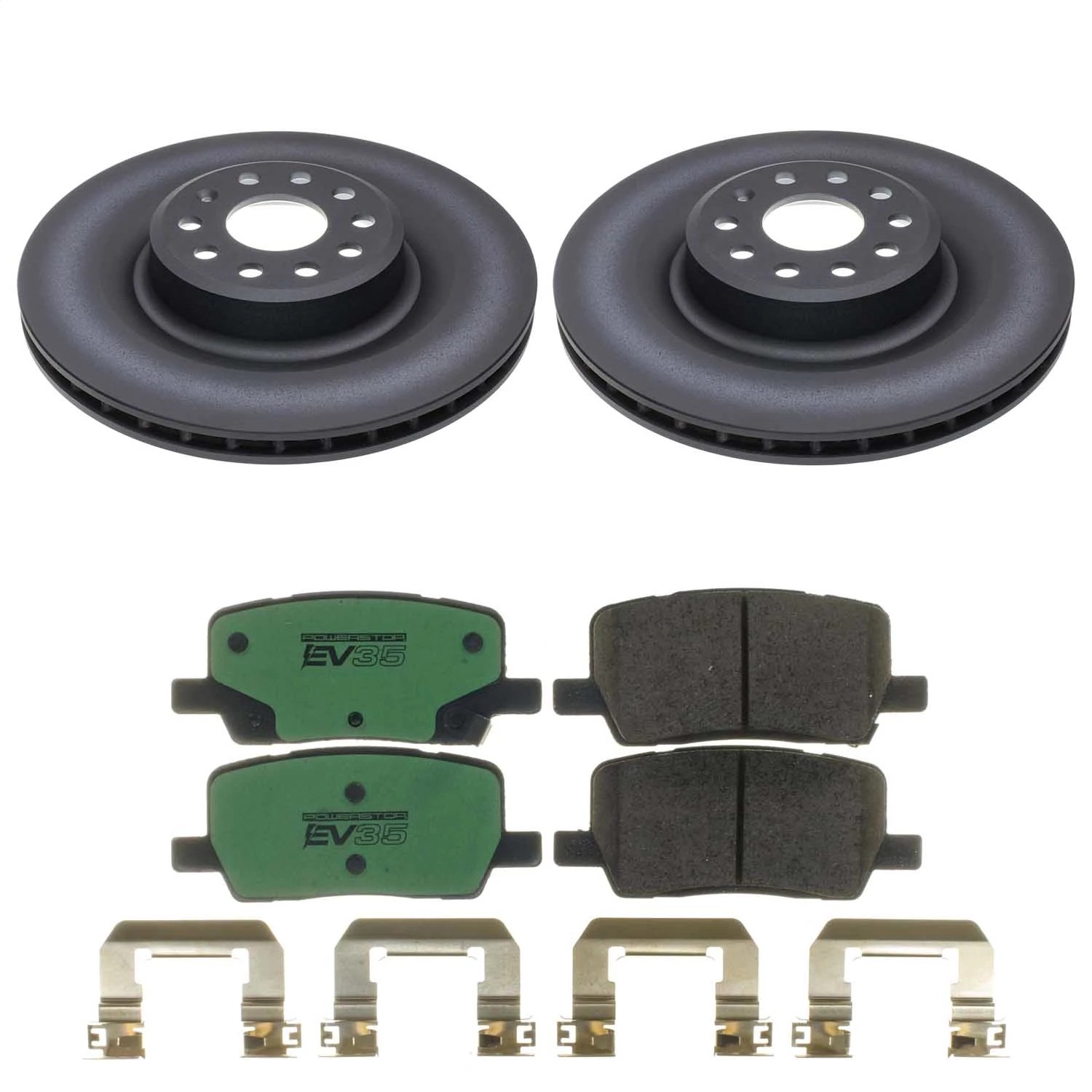 Power Stop - EVK8857 - Rear - Disc Brake Pad and Rotor Kit