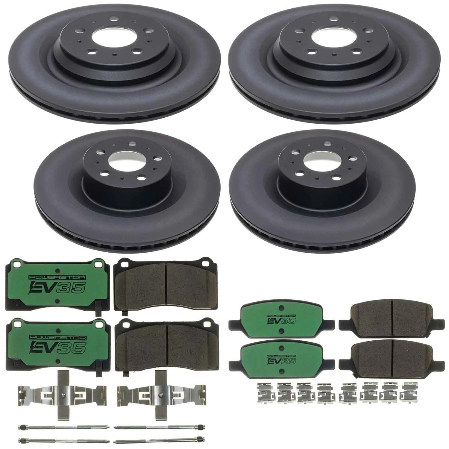 Power Stop - EVK9252 - Front and Rear - Disc Brake Pad and Rotor Kit