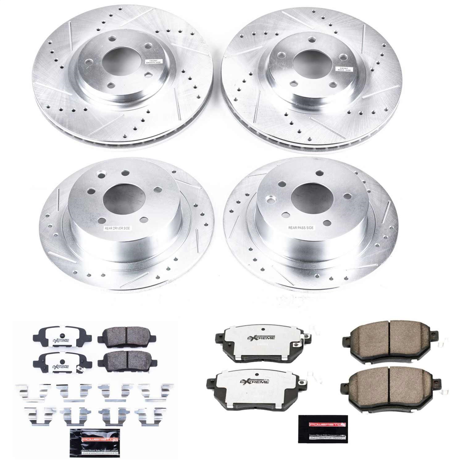 Power Stop - K092-26 - Front and Rear - Disc Brake Pad and Rotor Kit