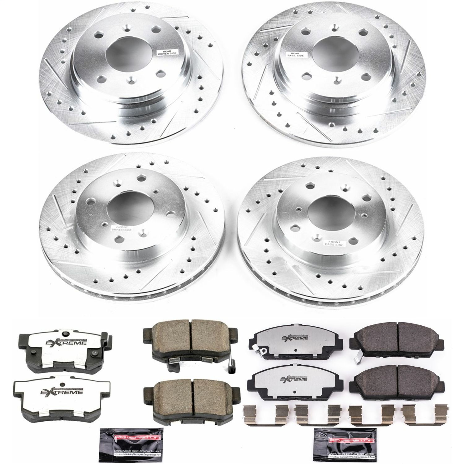Power Stop - K1034-26 - Front and Rear - Disc Brake Pad and Rotor Kit