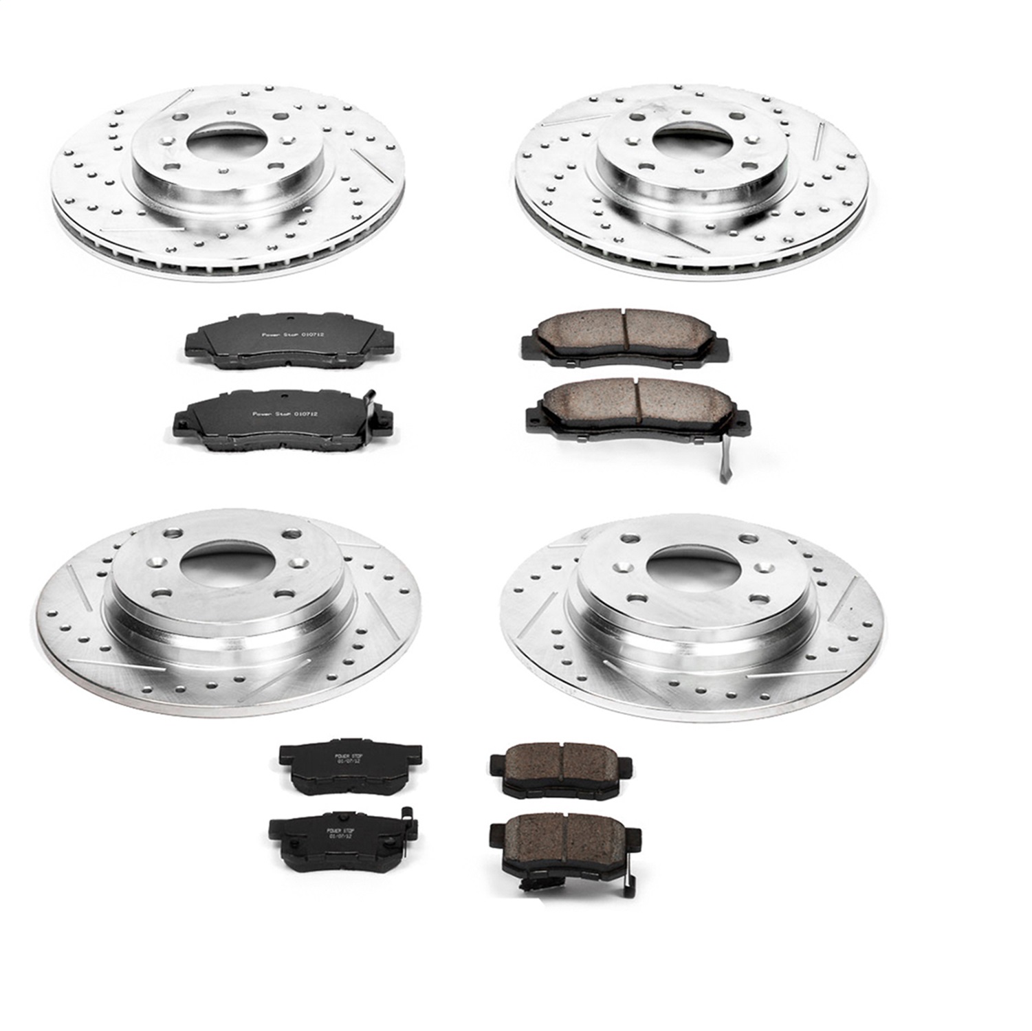 Power Stop - K1038 - Front and Rear - Disc Brake Pad and Rotor Kit