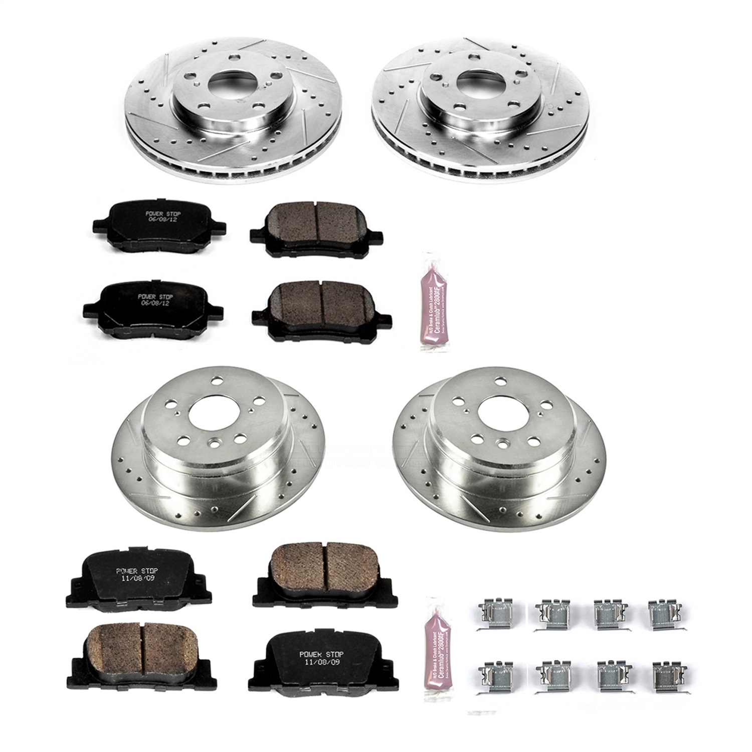 Power Stop - K1061 - Front and Rear - Disc Brake Pad and Rotor Kit