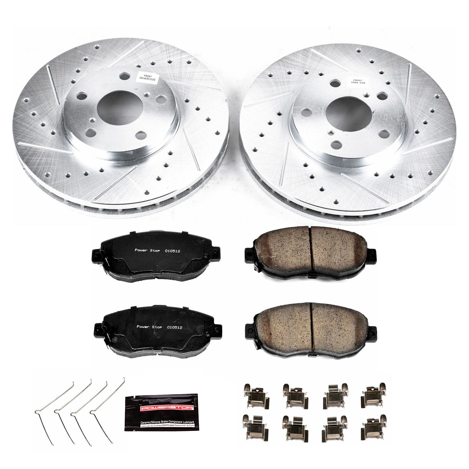 Power Stop - K1077 - Front - Disc Brake Pad and Rotor Kit
