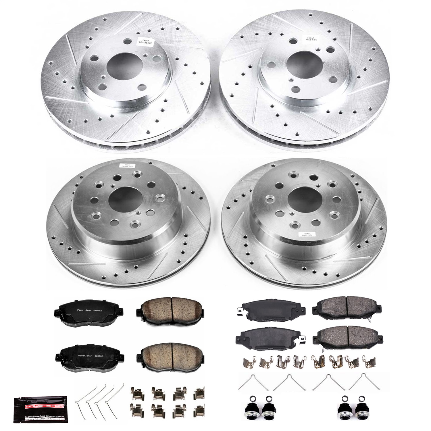 Power Stop - K1078 - Front and Rear - Disc Brake Pad and Rotor Kit