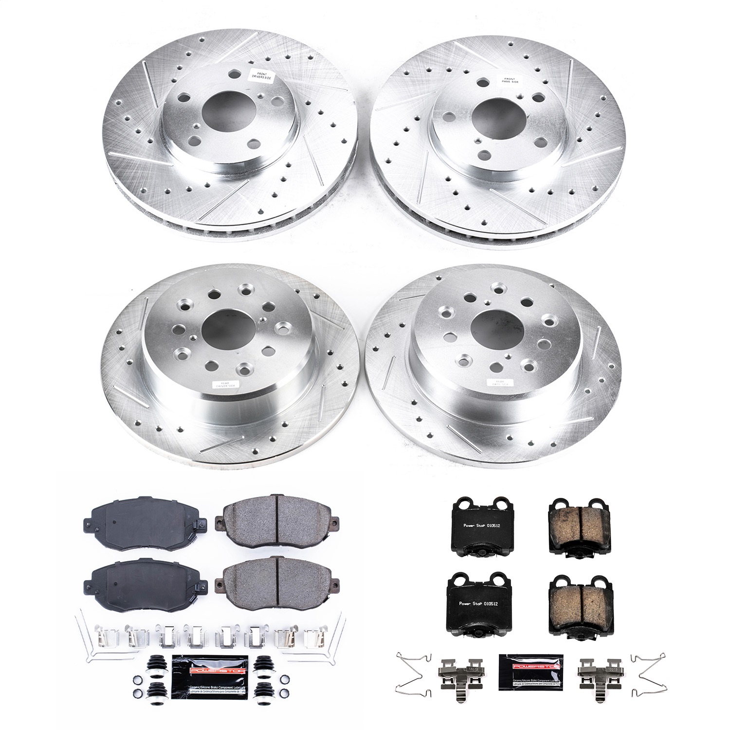 Power Stop - K1079 - Front and Rear - Disc Brake Pad and Rotor Kit